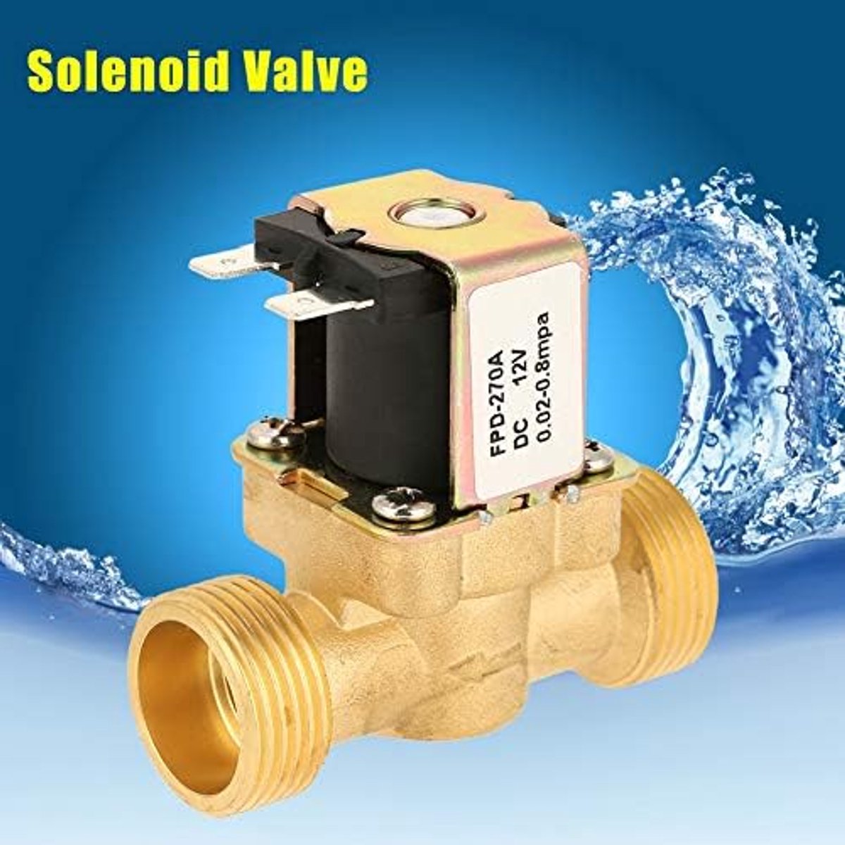 SnelShoppen - 220V AC 3/4" G Electrovalve Messing, Directe Aandrijving voor Lucht, Water en Olie, Geschikt voor Waterleiding van de Kraan