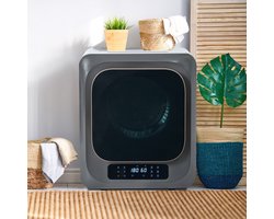 Wandmontage Wasdroger - 3-4 kg Capaciteit en UV-Sterilisatie - 850W en 6 Programma's - Voor Thuisgebruik - Grijs