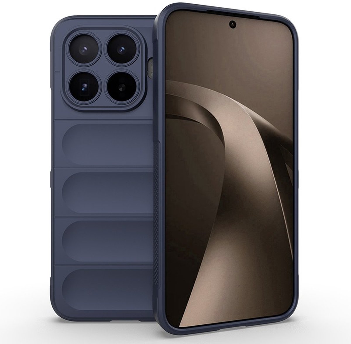 MobyDefend Hoesje - Geschikt voor Xiaomi 17T Pro - TPU Gripcase - Blauw