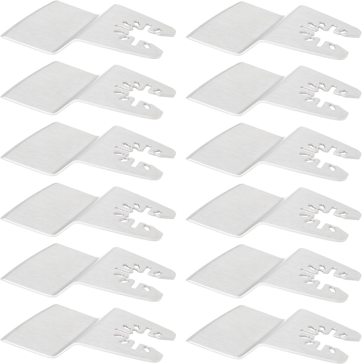 SnelShoppen - 12-delige Oscillerende Multifunctionele Tool Schraper Bladen RVS Brede Plak Schraper Bladen 52x71mm Geschikt Voor Diverse Gereedschappen