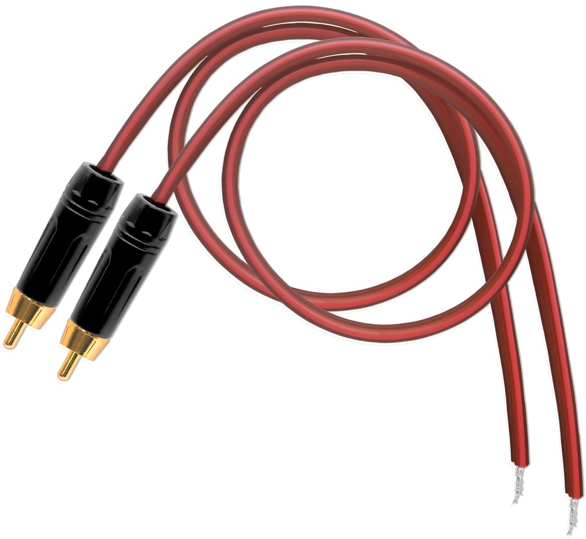 RCA Speaker Bare Cable Wire Pigtail Cable to RCA Plug Adapter 1.64ft Audio Video Wire Repair with Open End for Audio - ShopVlot