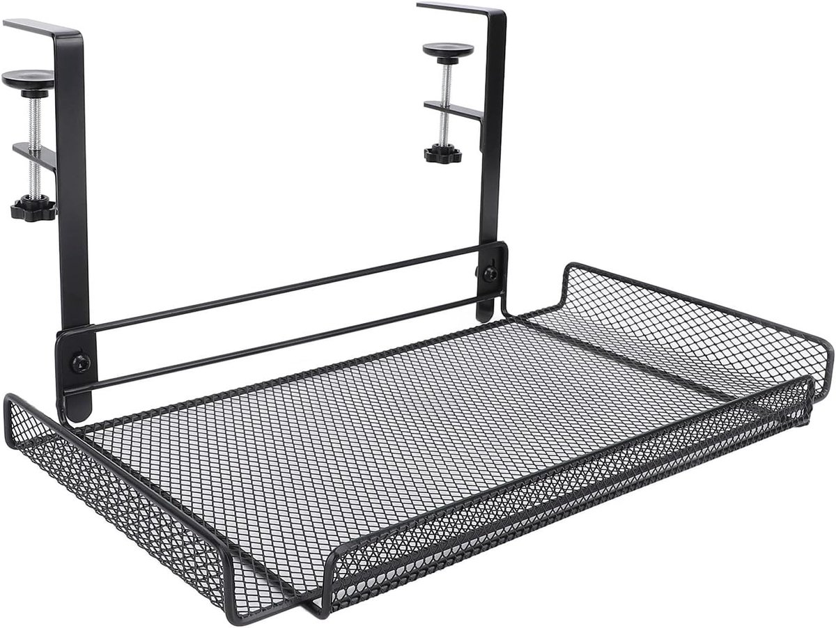 SnelShoppen - Kabelmanagement Bak voor Onder Bureau, Kabelorganizer zonder Boren voor Onder Bureau met Klem, Kabeltray voor Bureau Bedrading Beheer, B