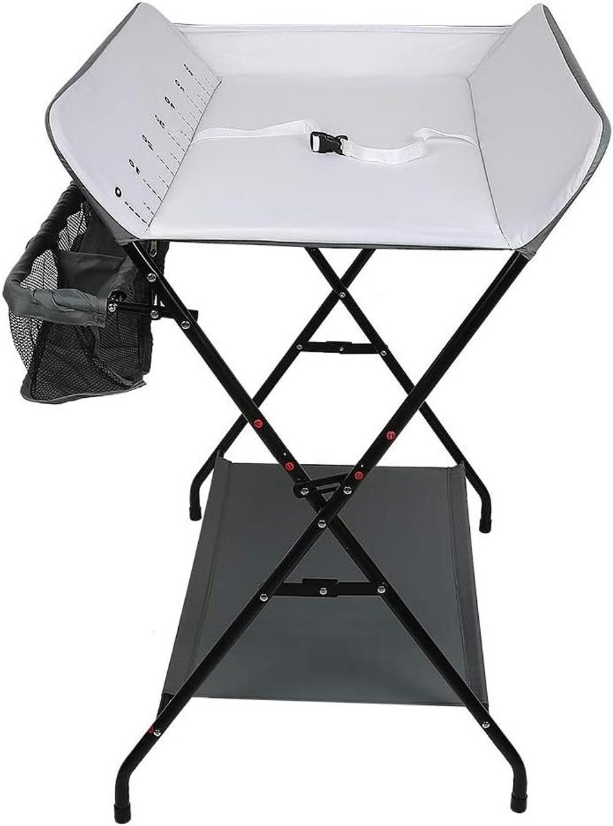 Baby Commode - Verzorgingstafel - Baby Verzorgen - Verstelbare Hoogte - 79 cm Lengte - Gebroken Wit