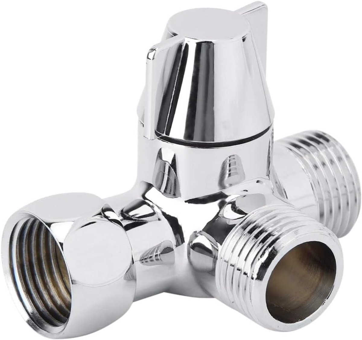 Douche driewegverdeler G1/2'' - massief messing - universele aansluiting - ideaal voor douche en bidet - ShopVlot