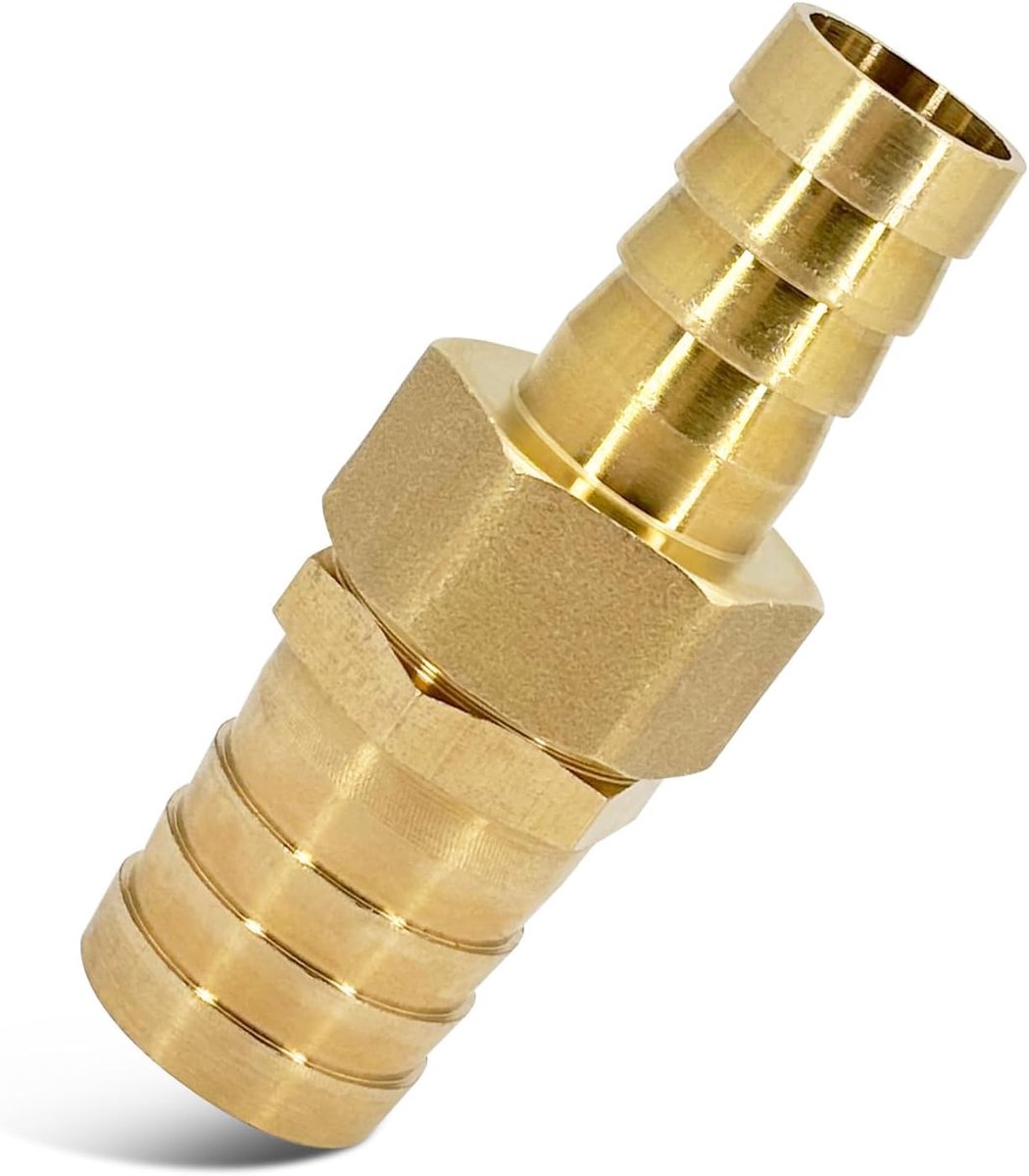 SnelShoppen - Slangverbinding 1 inch naar 3/4 inch - Slangconnector Reducer, Vermindering 1 inch naar 3/4 inch, Messing Slangfitting Verbindingsstukke