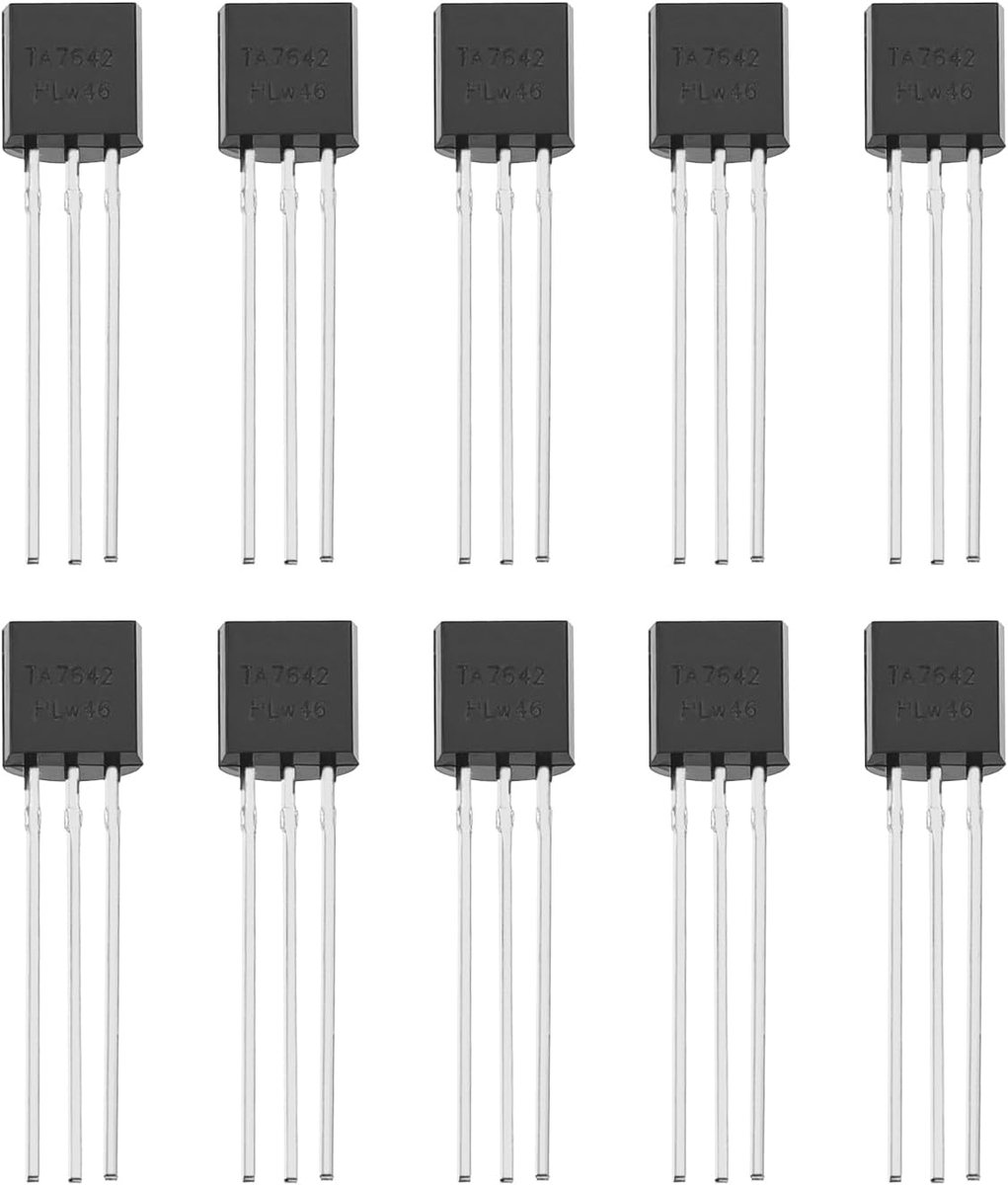 SnelShoppen - 10 Stuks TA7642 Chip AM Radio Ontvanger IC Reparatie Onderdeel TO-92 Vervangt MK484 en ZN414 voor AM, MW en LW Radio Circuits