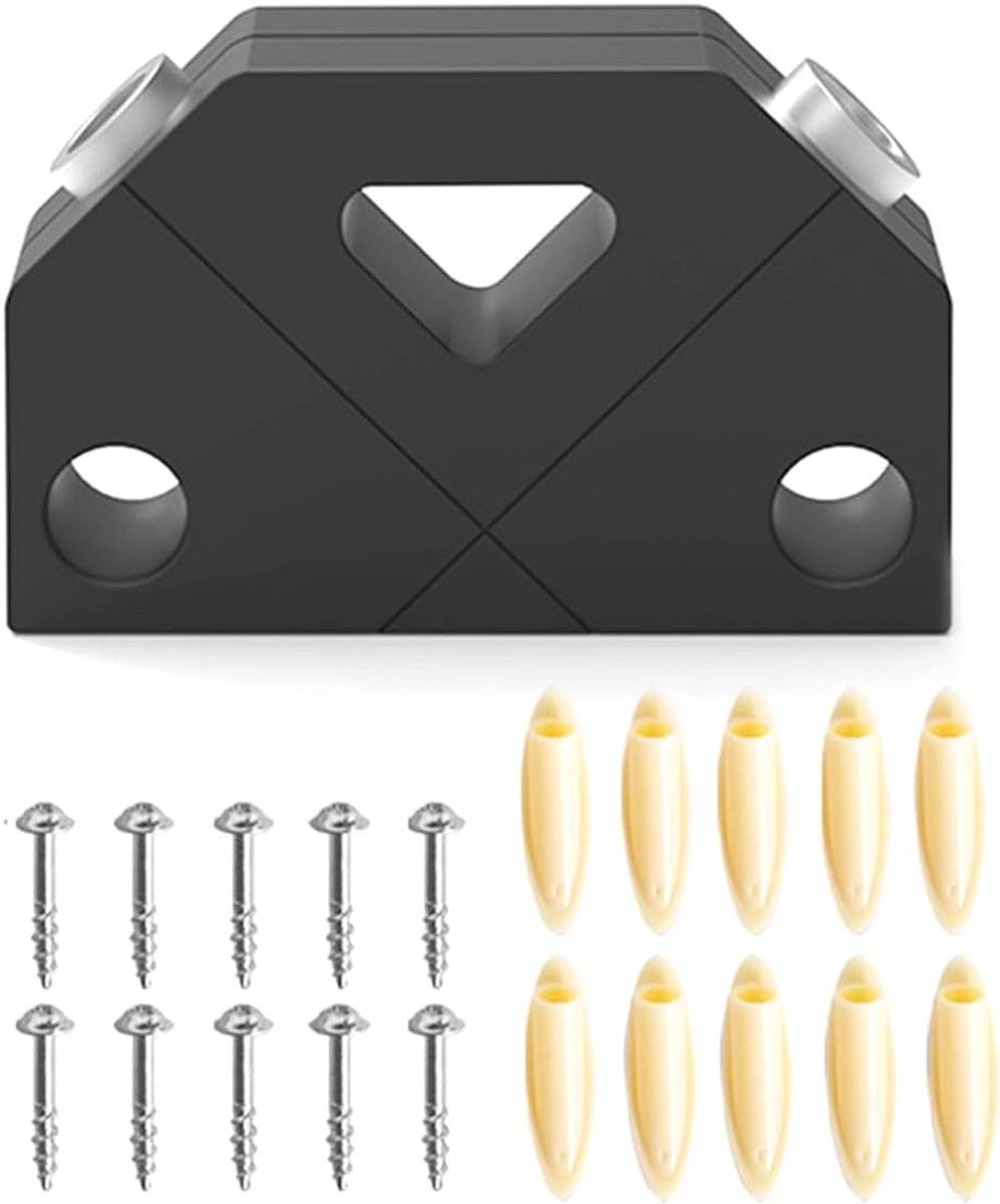 SnelShoppen - Dowel klem voor hoekverbindingen - Dowel klemset met hoofd inbussleutel, sluitring, plastic zak, gaten en ferro metalen schroef - 1 set