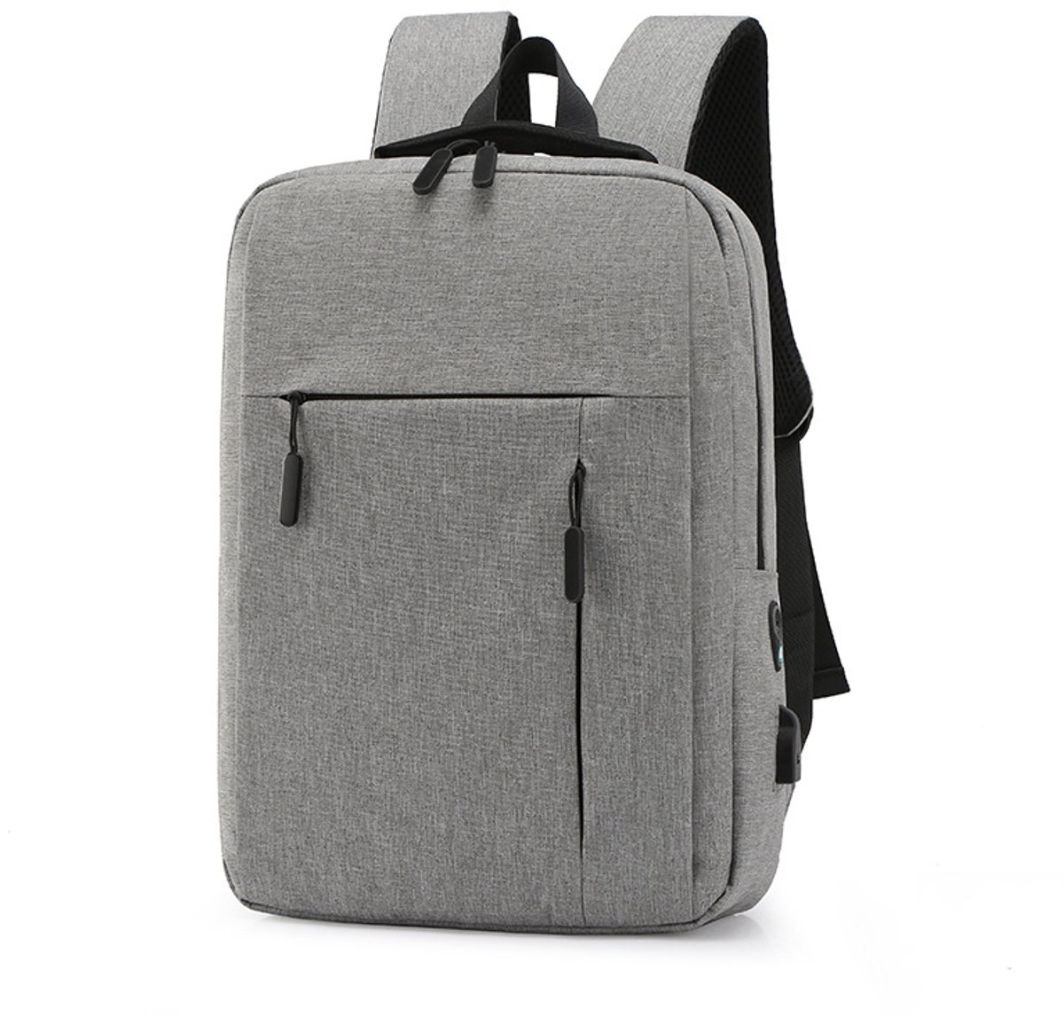 YAGXIG USB-rugzak-zakelijke rugzak-laptop-schooltas-geschikt voor 15-inch laptop grijs