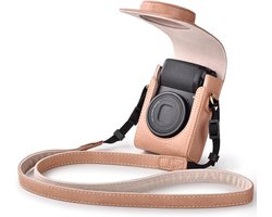 Retro leren cameratas voor Sony RX100 en GR Series - Bescherming, Stijl en Functionaliteit in Roze voor GR IIIx/GR III/RX100 II III IV V VI VII