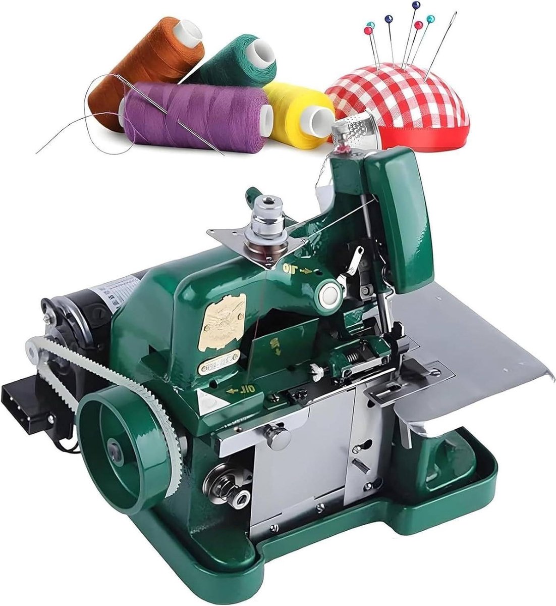 Industriële Overlockmachine - Professionele Naaimachine - Naden Afwerken - 3000 Steken Per Minuut - 3.0-5.0 Mm Overlockbreedte - Groen