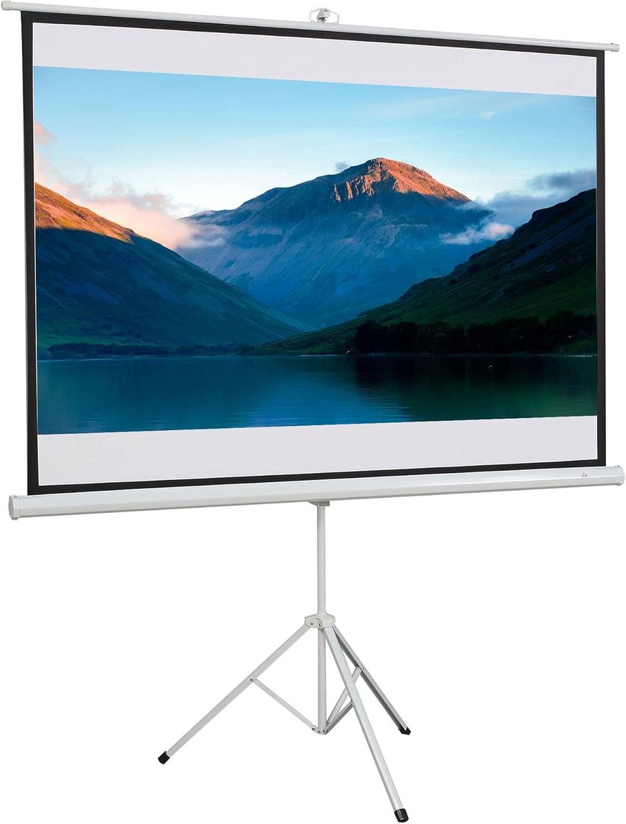 Projectiescherm Met Statief - Vou screens - Thuisbioscoop Creëren - 160 Graden Kijkhoek - 84 Inch Diagonaal - Wit