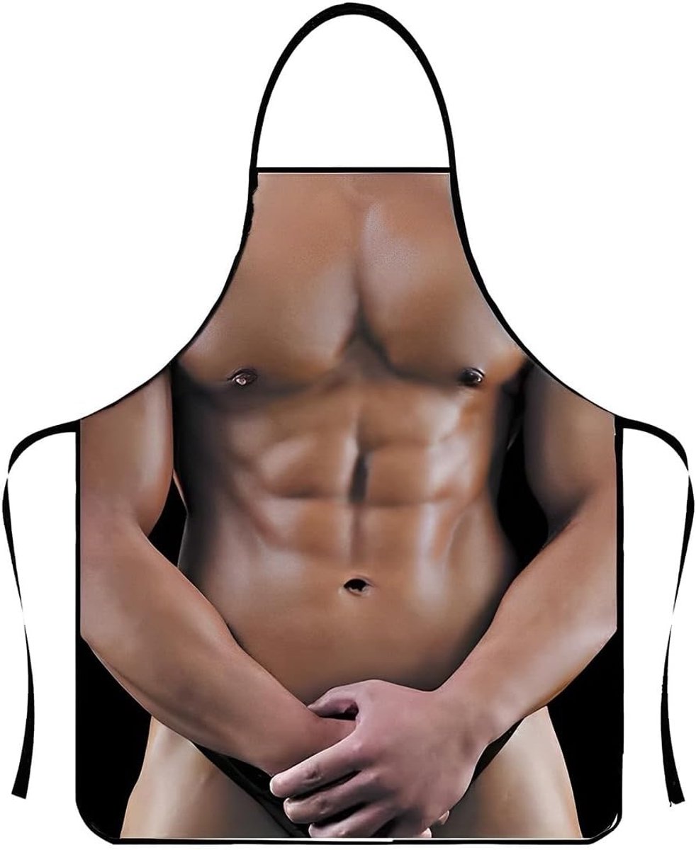 Kookschort Waterdicht - Muscle Man Patroon - Grappig Cadeau - Barbecue Schort - Keuken Schort - Gemakkelijk Schoon te Maken - Keukenschort