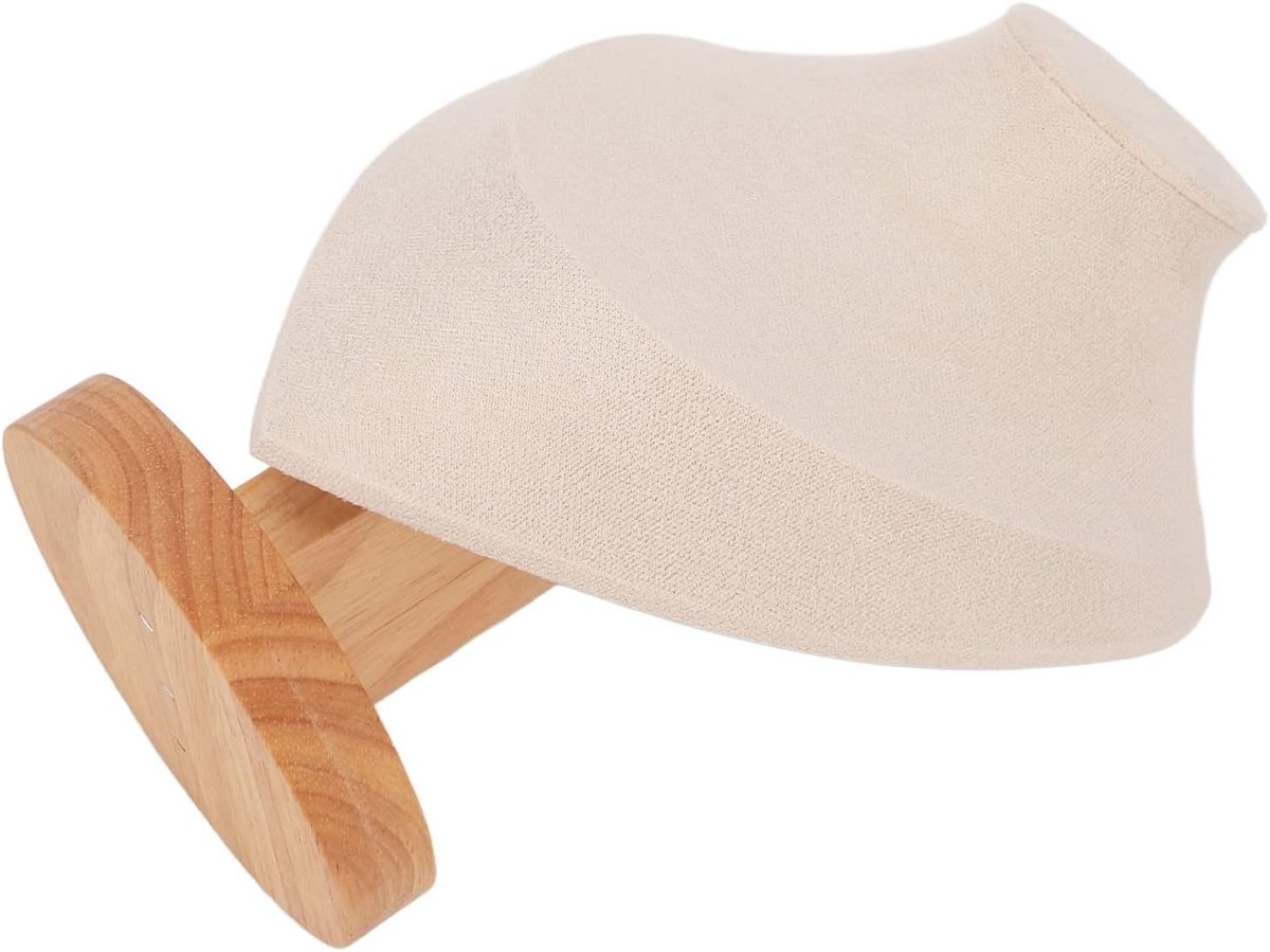 Juwelenstandaard - 2 Stuks - Flanel en Hout - Beschermt tegen Krassen - Ideaal voor Thuis en Boutique - SnelShoppen