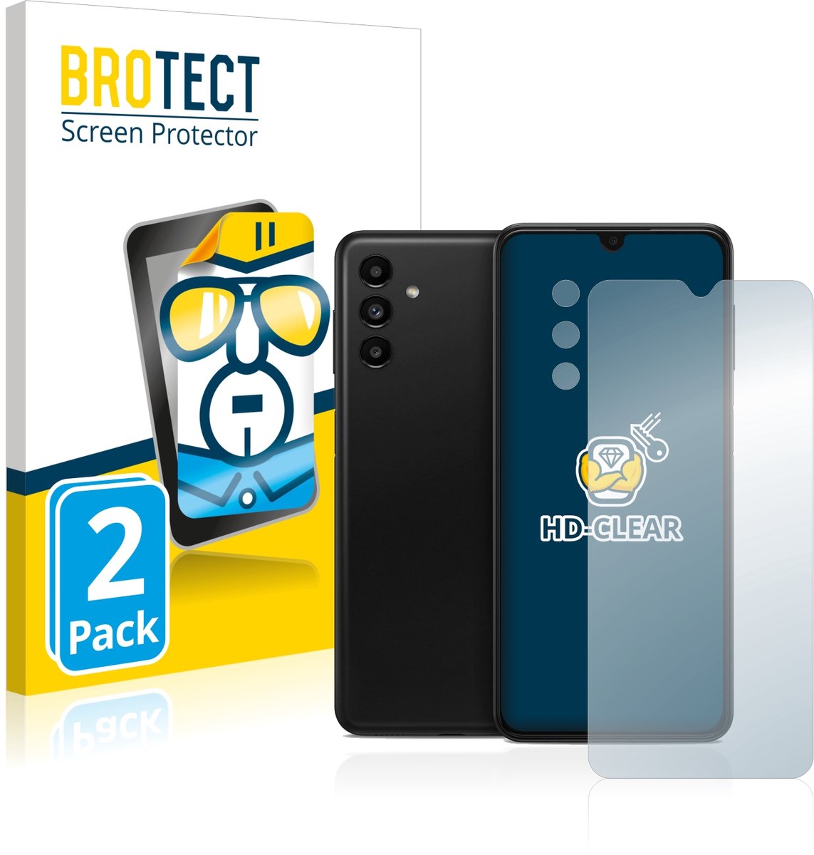 BROTECT - Screenprotector voor Samsung Galaxy A13 5G (Voor+Camera) - Folie Beschermfolie transparant 2 Stuks