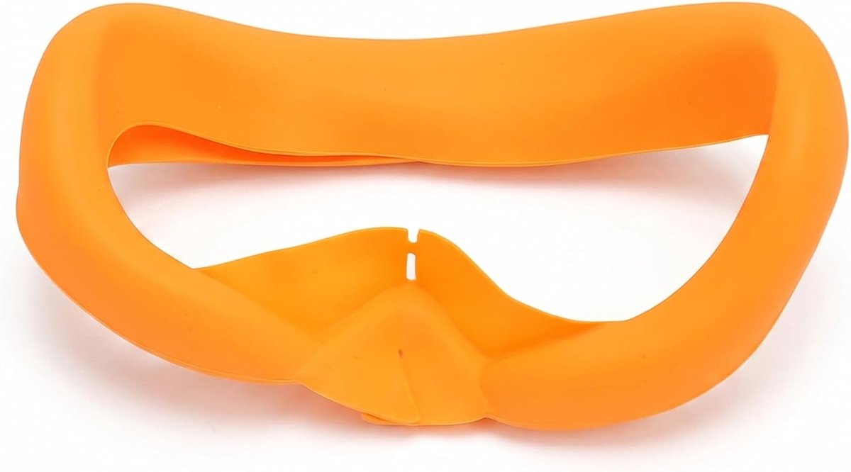 SnelShoppen - Silicone Gezichtsbedekking voor Pico 4 VR Headset, Zweetbestendige Silicone Hoofdkussen Cover in Oranje, Perfect voor Langdurig Spelen