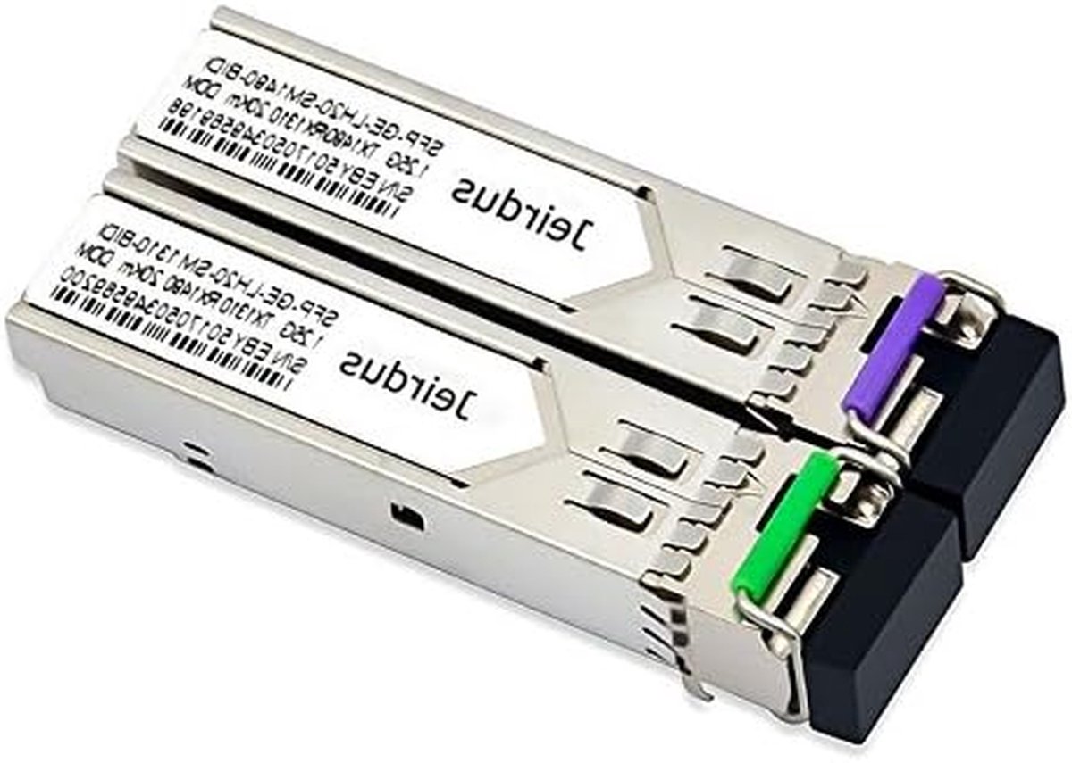 SFP Transceiver Module - BIDI WDM Module - Netwerk Verbinding - 20KM Bereik - LC Connector - Zwart