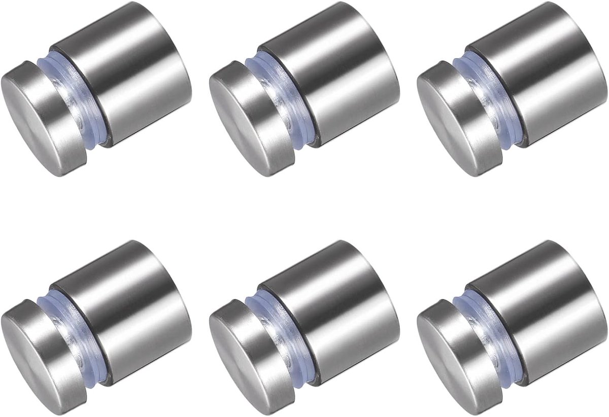 SnelShoppen - METALLIXITY Tick Spacers Schroeven 19 x 25 mm RVS 6 Stuks Voor Glas Acryl Bevestigen van Foto's en Borden