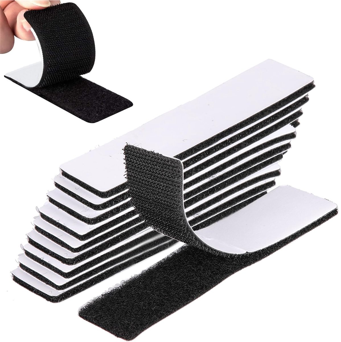 Velcro tape dubbelzijdig - extra sterke zelfklevende pads - herbruikbaar - perfect voor thuis en op kantoor - SnelShoppen