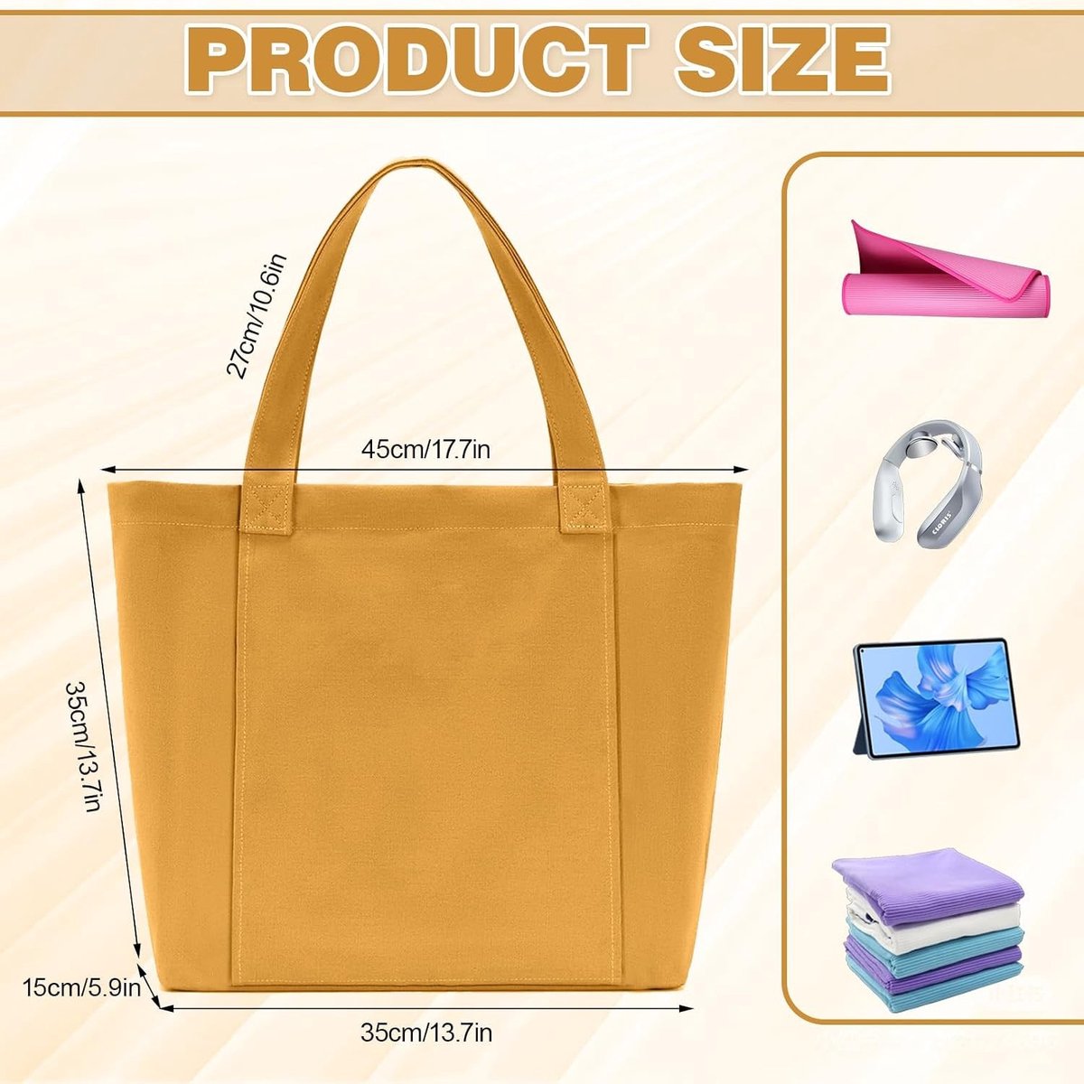 Sporttas met Snelsluiting voor Yoga en Fitness - Ideaal voor Yogamatten en Accessoires - 45 x 35 x 15 cm