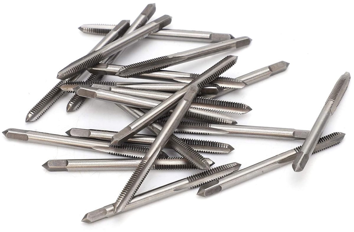 SnelShoppen - 20 Stuks Handtapper Set, Stalen Metrische Schroefdraad Tappen, Duurzaam Gereedschap voor Metaalbewerking, M4 Handgereedschap, Ideaal voo