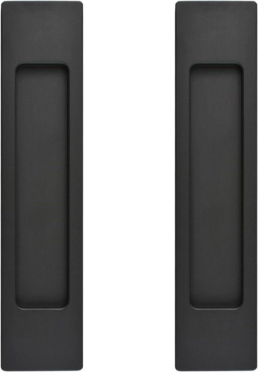 Rectangular schuifdeurhandgrepen 18cm - zwart aluminium - modern design - perfect voor deuren en kasten - ShopVlot