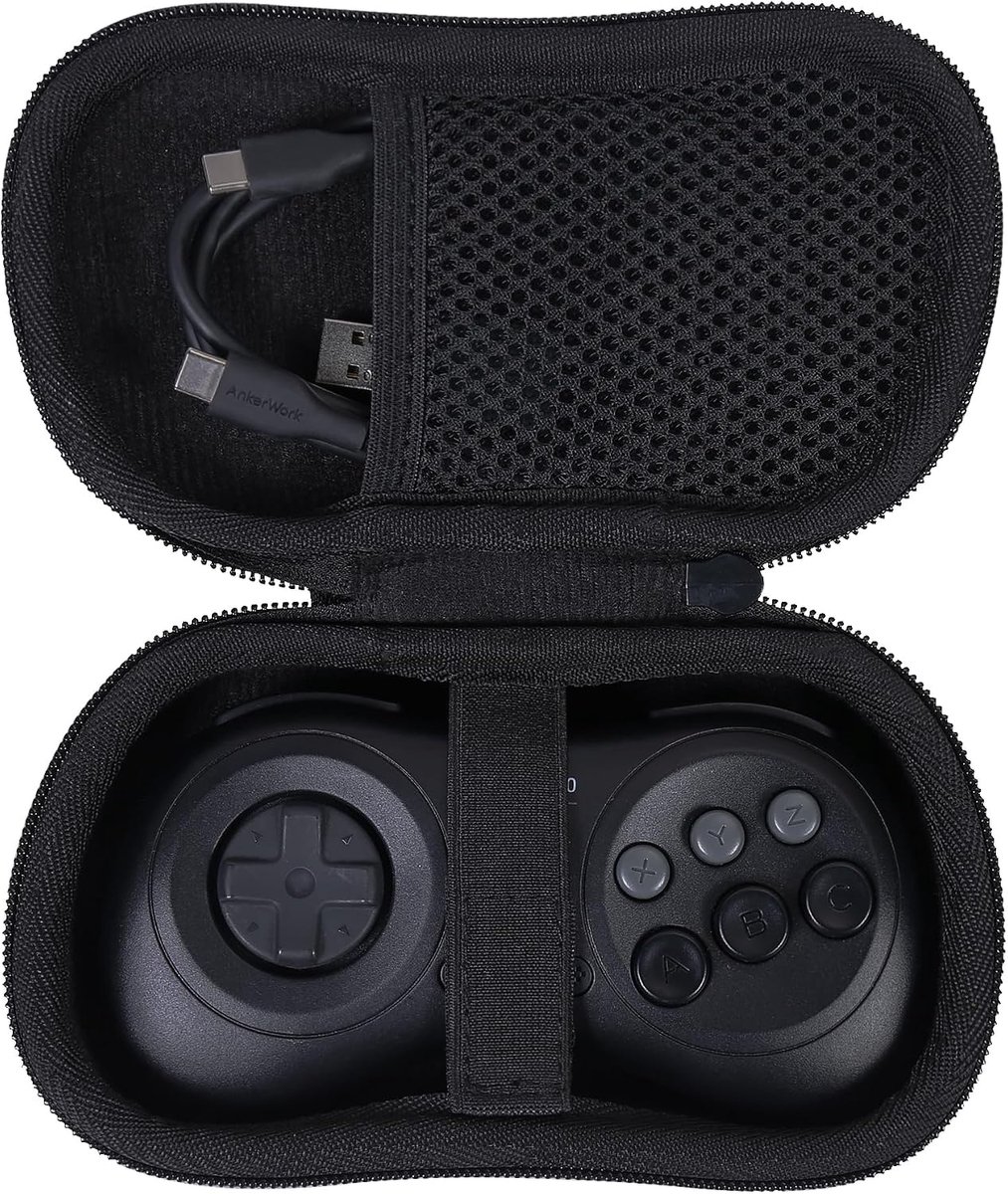 SnelShoppen - Hard Beschermhoes voor Draadloze Retro Gamepad, Reistas voor 8BitDo M30 Gamepad, Zwart, Ideaal voor Reizen en Gaming