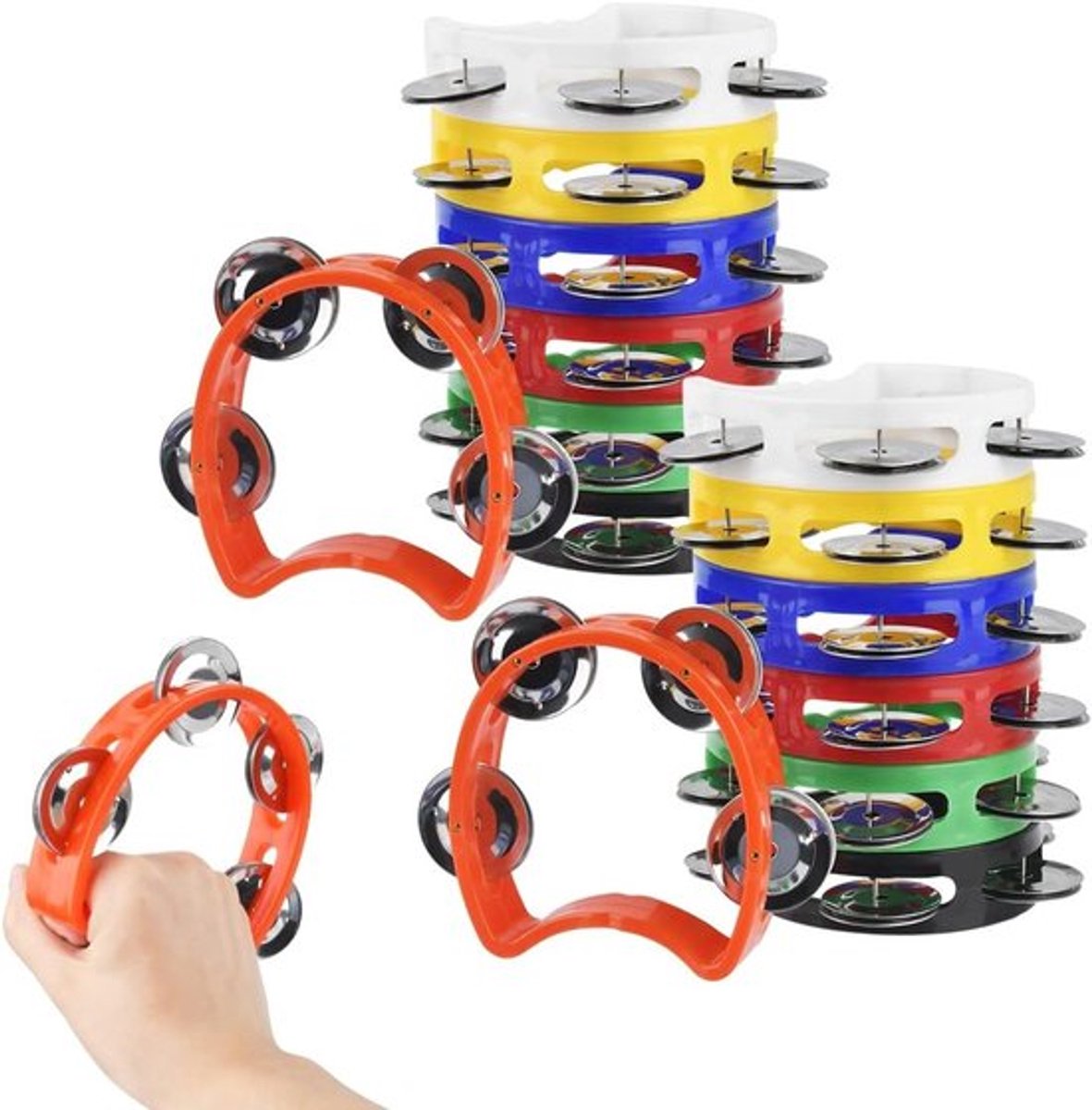 Multikleurige Jingle Bells Polsbanden - 14 Stuks Muzikaal Ritme Instrument voor Feestdagen, Kerst en Ambachten