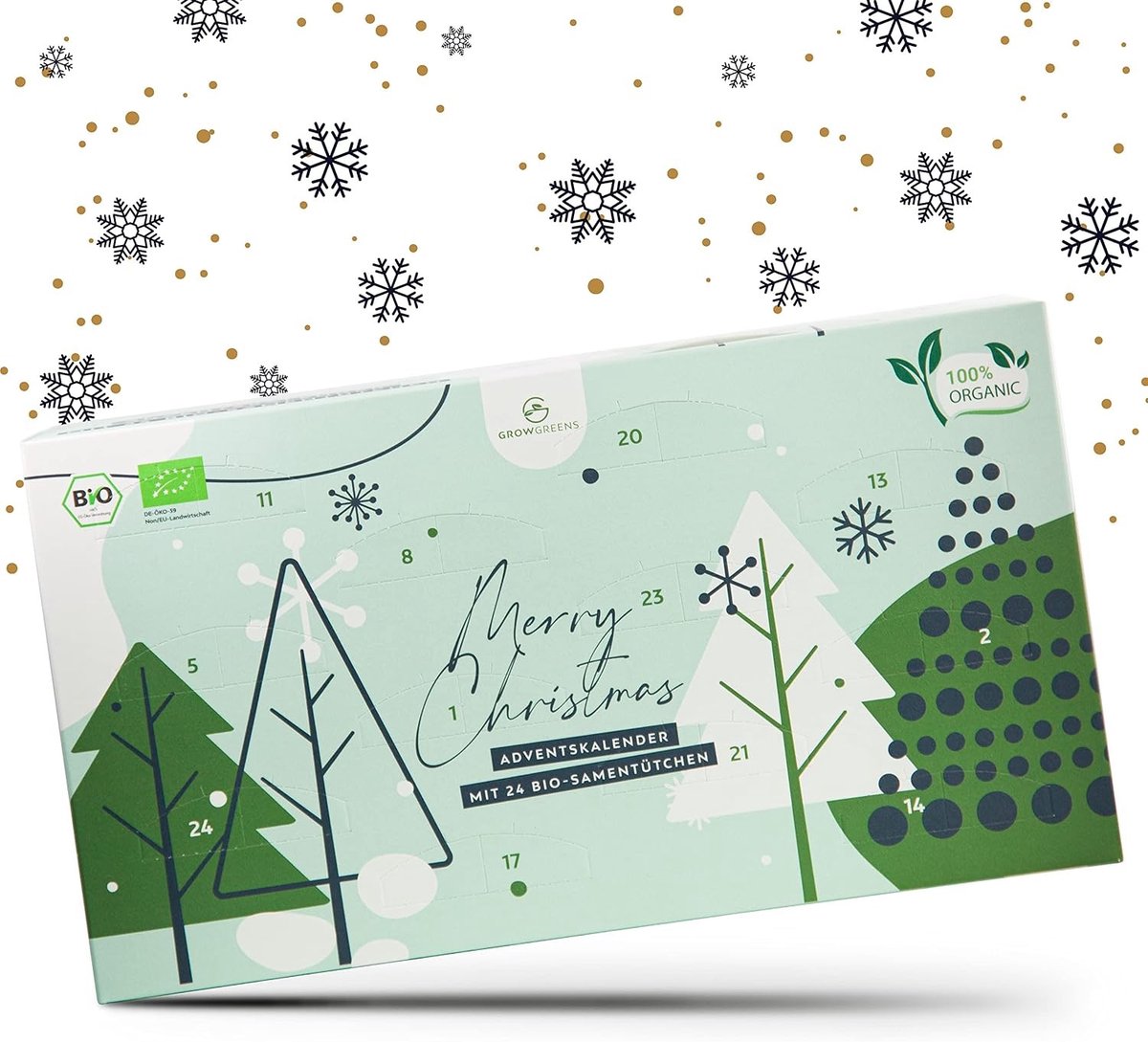 Bio Zaad Adventskalender - Multicolor - 24 Verschillende Groentesoorten - Duurzaam en Plasticvrij - Voor Hobbytuiniers