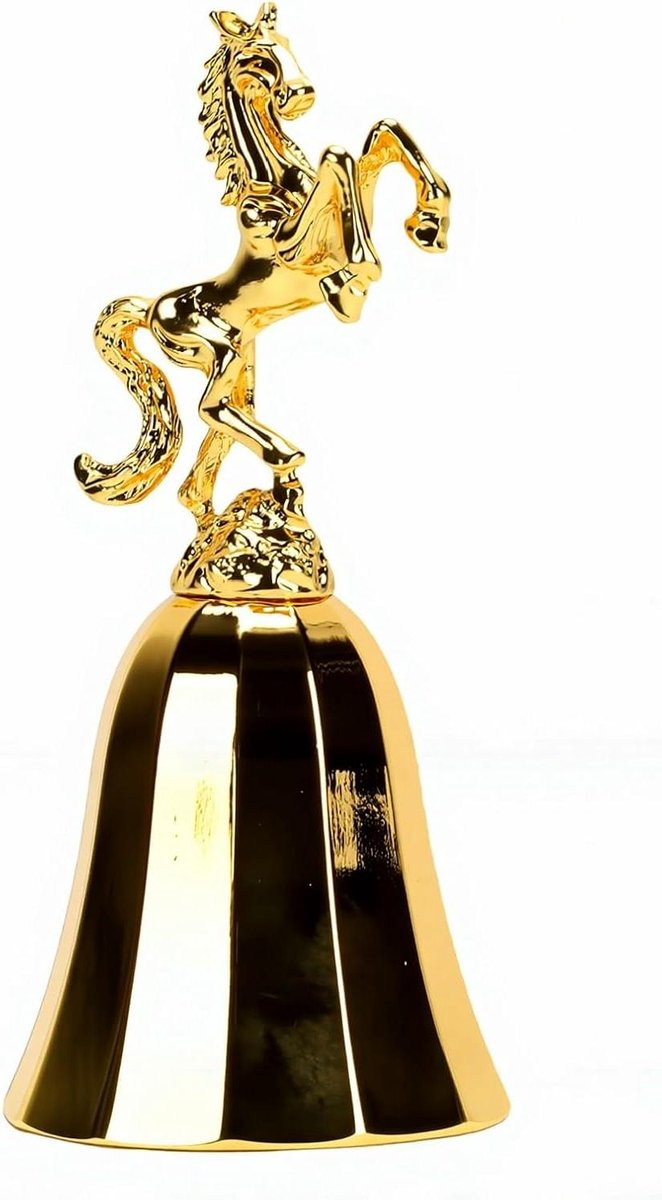 Decoratieve Handbel - Dinerbel Paard - Aandacht Trekken - Elegant Paardendesign - 1 Aantal - Goud
