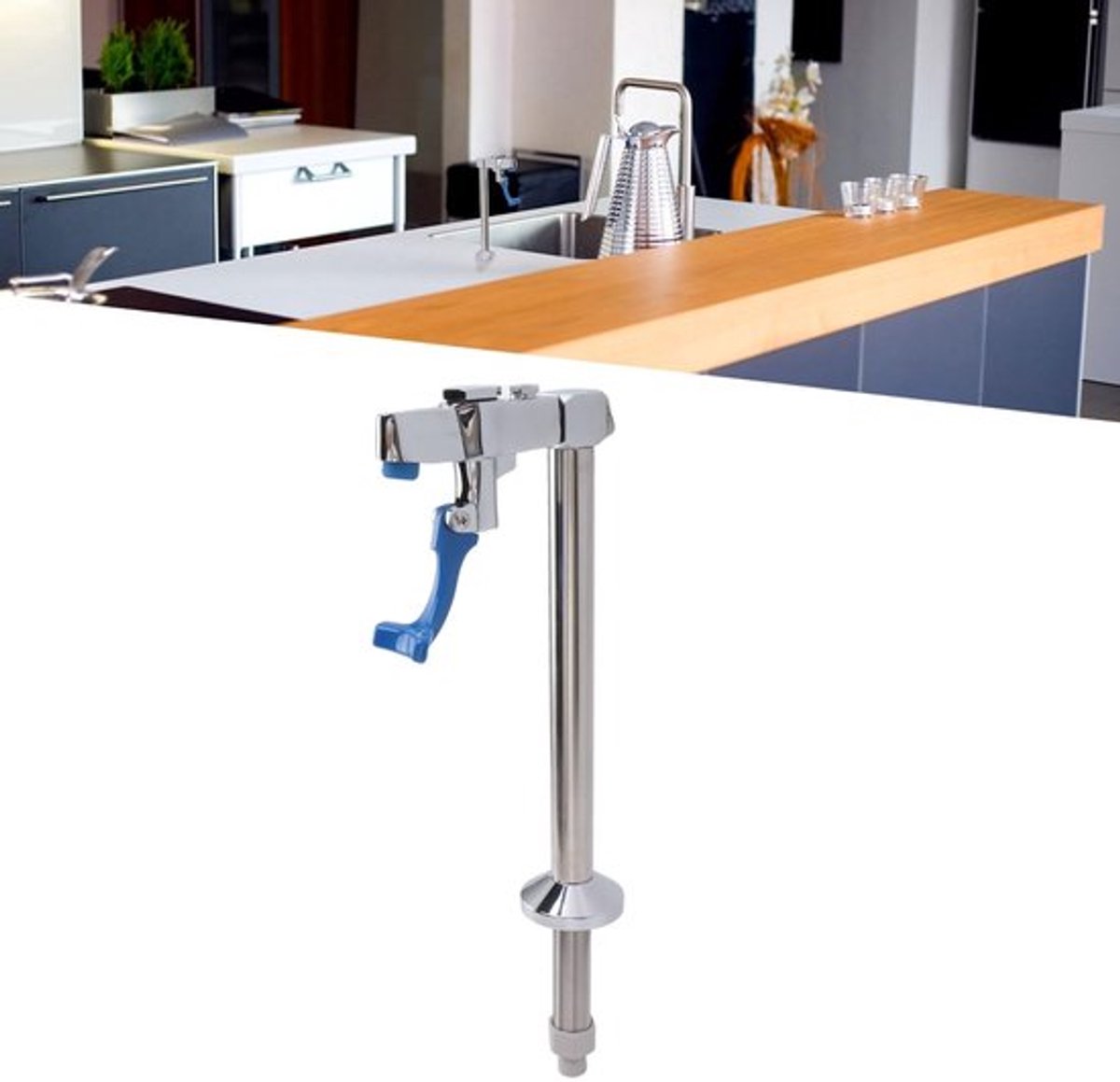 Waterkraan Hoogwaardig Messing - Drinkkraan - Hotel/Restaurant - Eenvoudig te Monteren - Push Back Ontwerp - Corrosiebestendig - Glaskraan