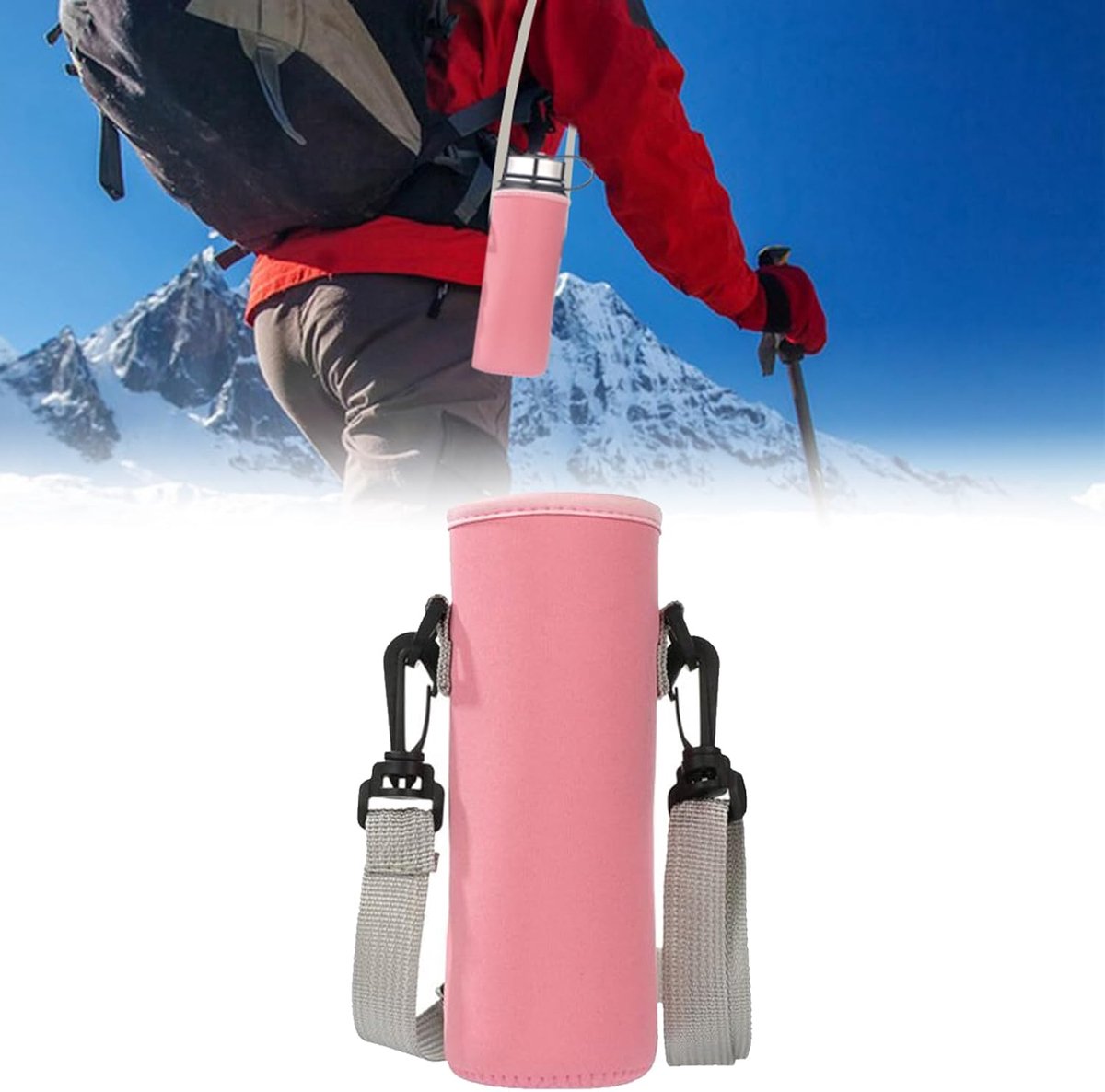 SnelShoppen - Neopreen Drinkfles met Fleshoes, Waterfles Houder, Ideaal voor Sport, Camping, Feest en Dagelijks Gebruik, Lichtgewicht en Duurzaam, Ver