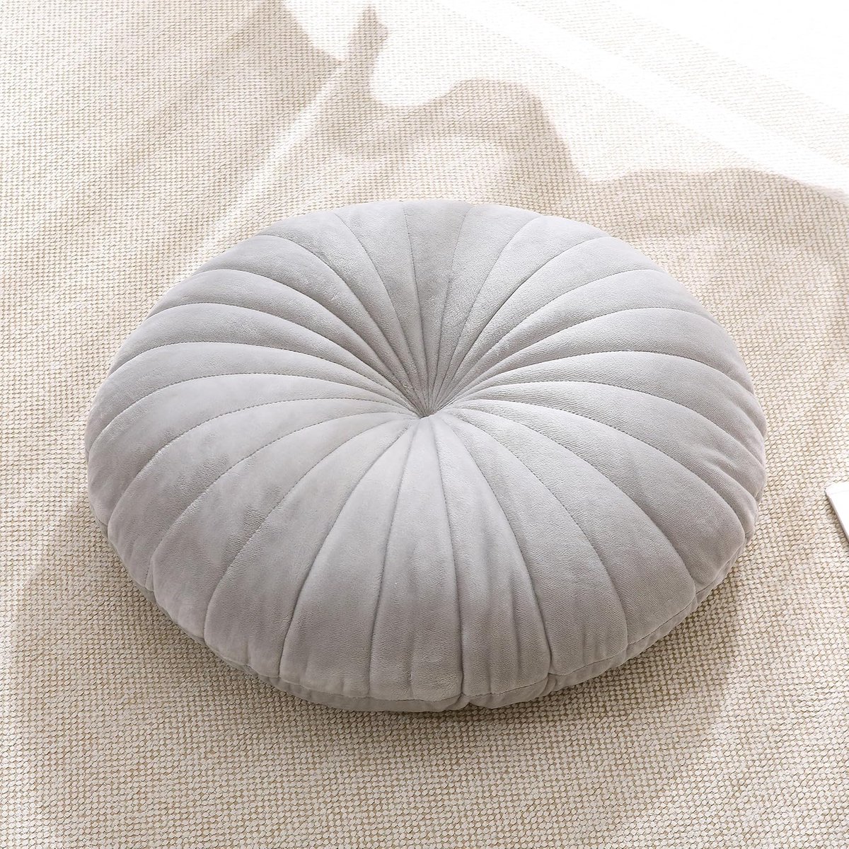 SnelShoppen - Grote Ronde Floor Pillow Meditatiekussen, Zitkussen voor Volwassenen, Luxe Velvet Vloerkussen voor Yoga, Woonkamer, Balkon, Buiten, Tata