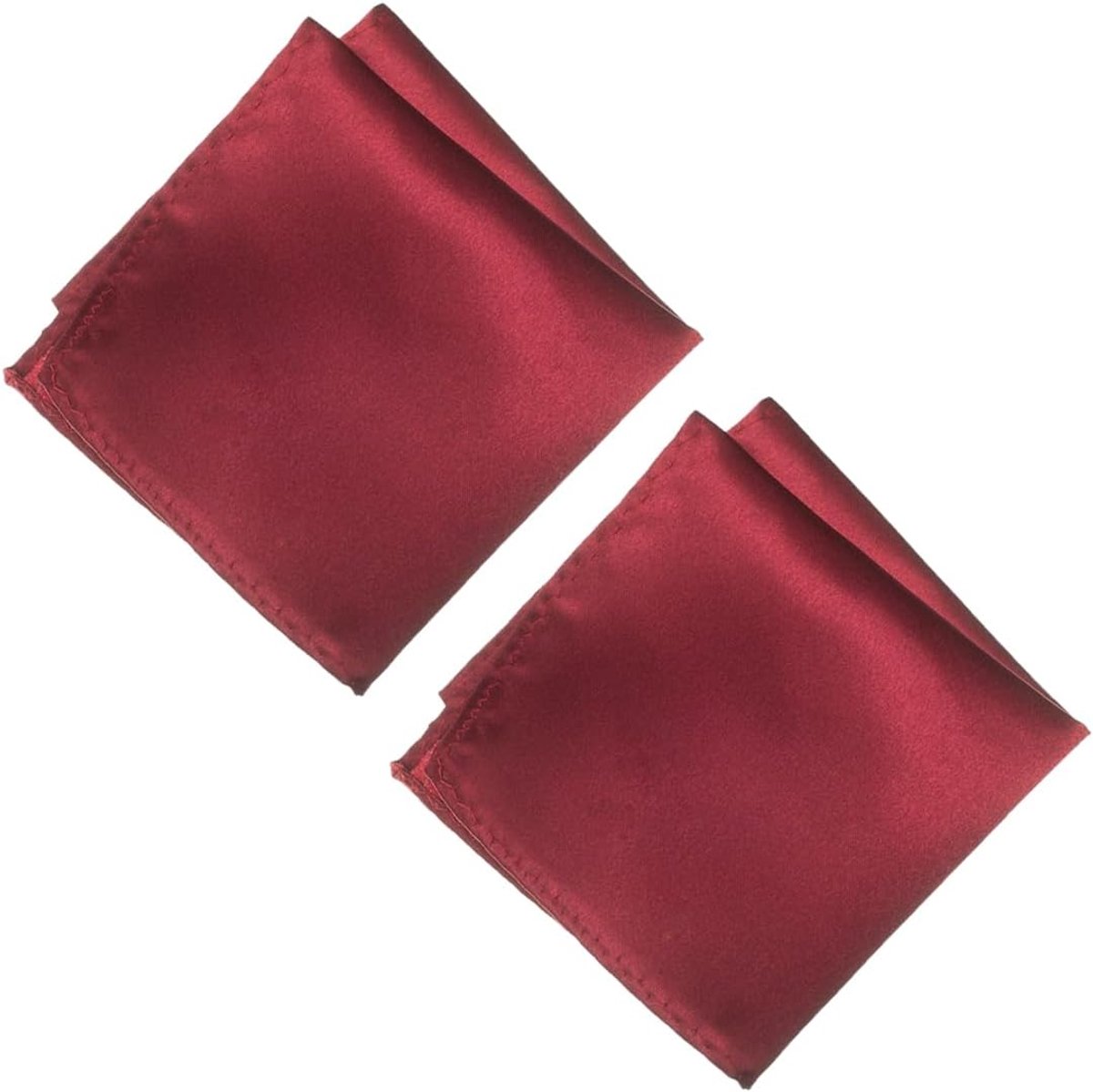 SnelShoppen - Mannen Pocket Square Bordeaux - Effen Zakdoeken van 100% Polyester Zijde, 22 x 22 cm, Perfect voor Feestelijke Gelegenheden en Formele K