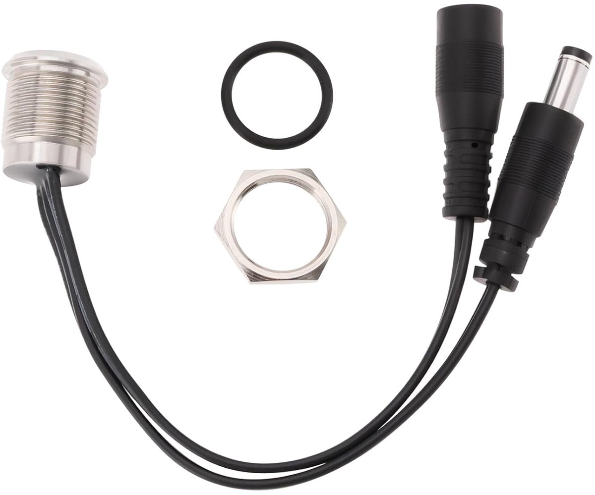 SnelShoppen - 1pc 16mm 12-24V Metalen Touch Mini Schakelaar Dimmer met Blauw Licht voor Motorhome, Caravans, Kledingkasten, Meubels