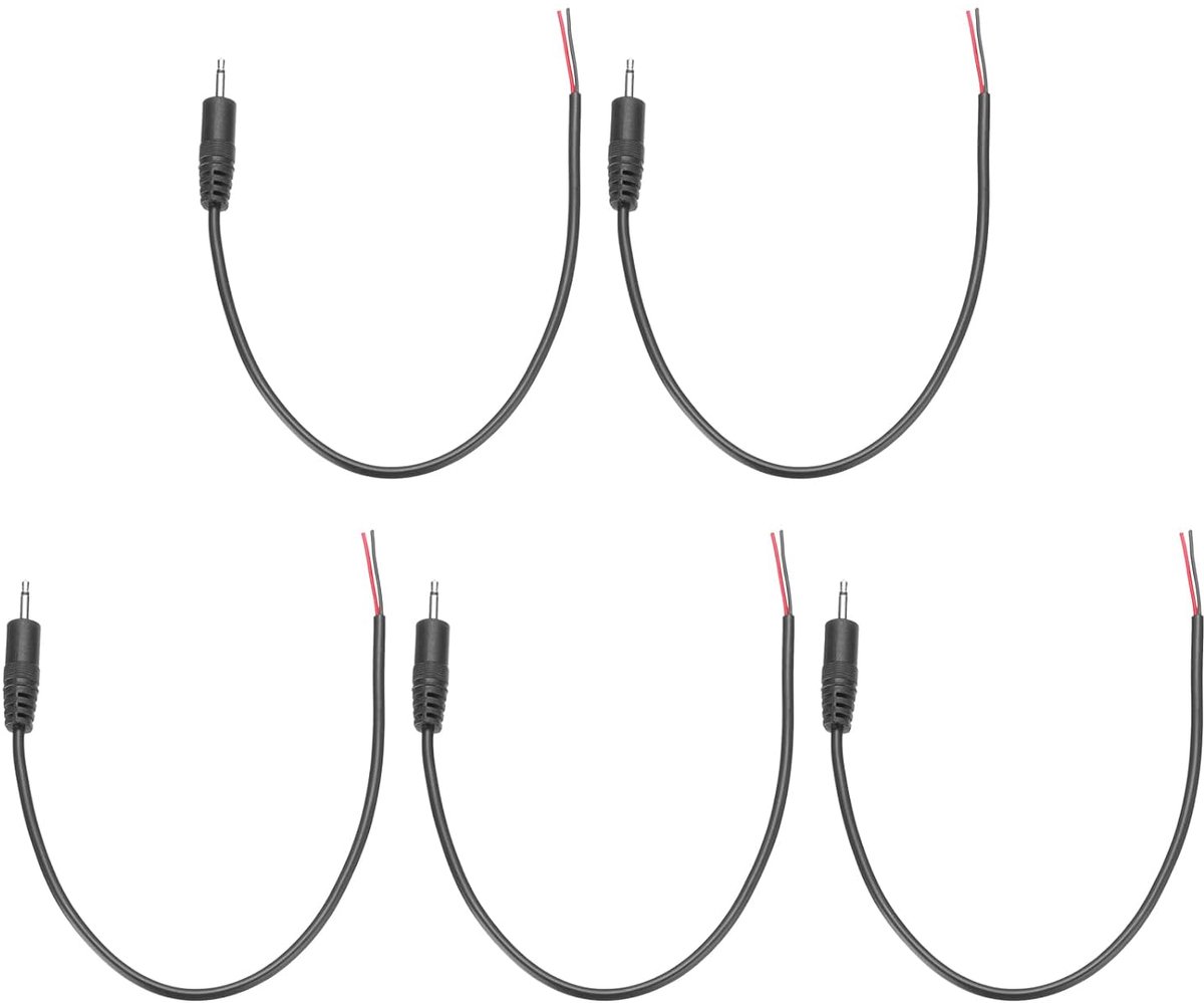 SnelShoppen - 5 stuks 2.5mm Male Plug naar Blanke Draad Open Eind Vervangings TRS 2 Pool Stereo Mono Audio Kabel Plug voor Oortelefoon Hoofdtelefoon K