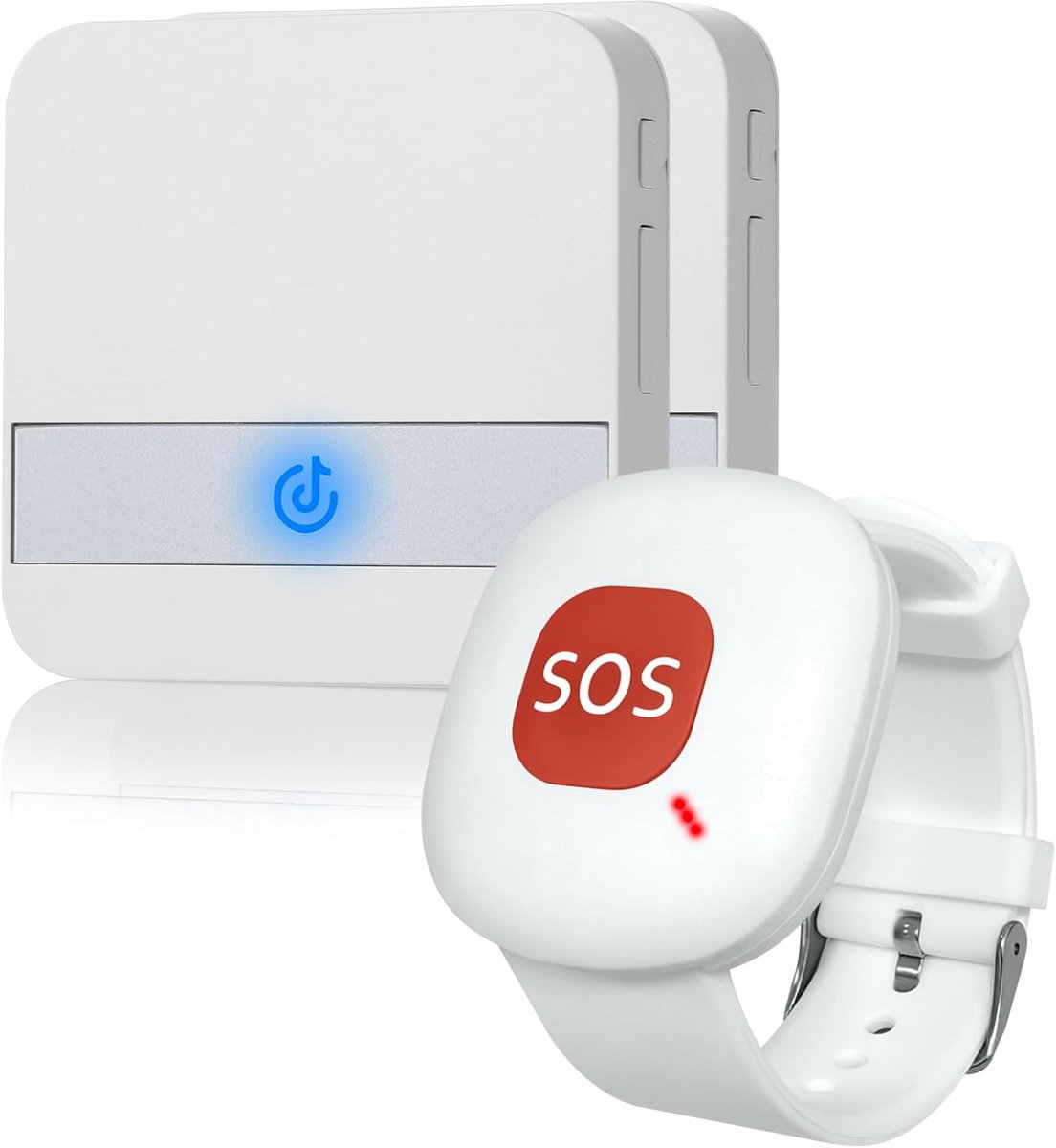 Wireless Pager for Caregivers, Mobile Alarm Home with Wrist, Emergency Button, Plug-in, Panic Alarm, Wireless Alarm - ShopVlot