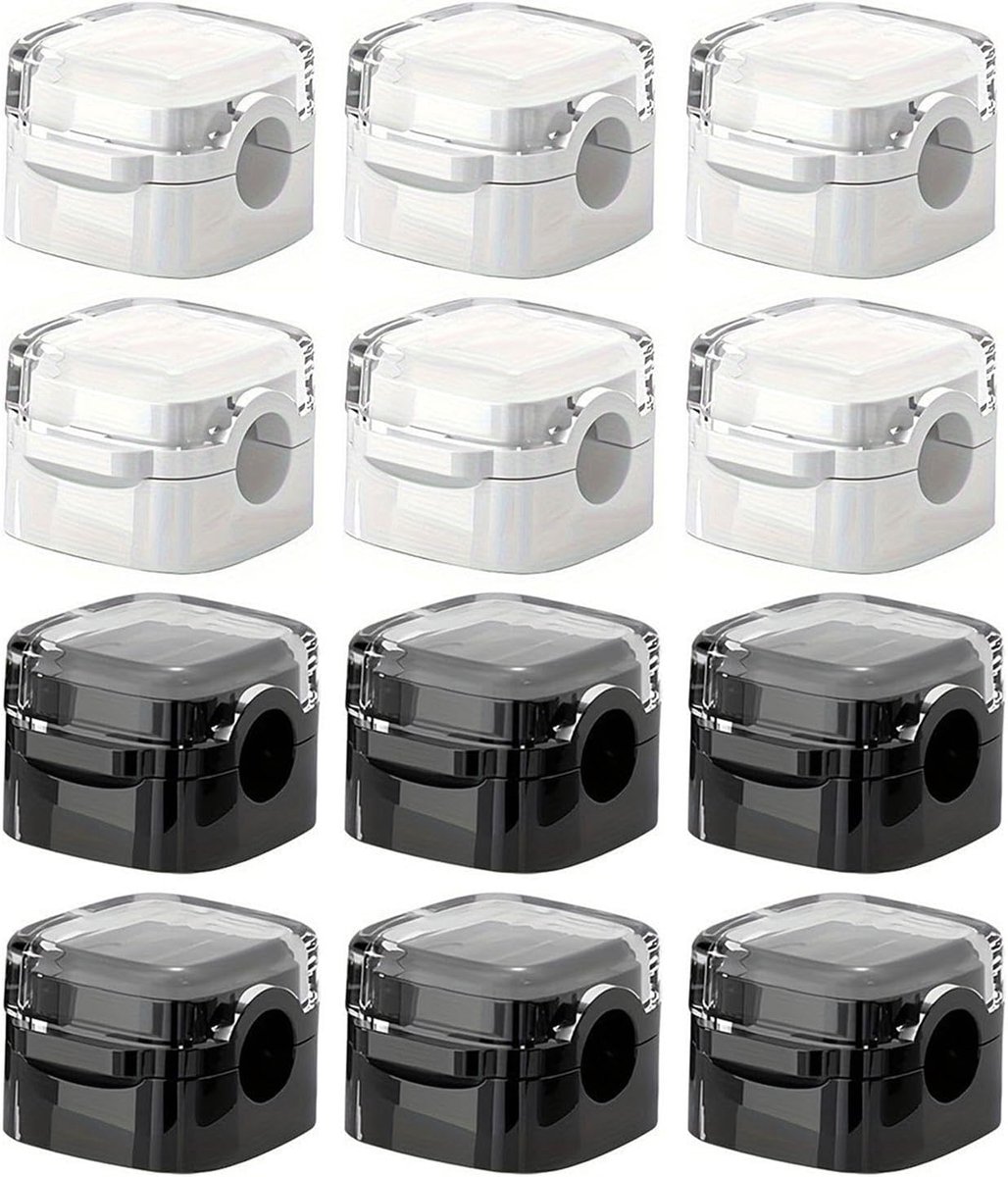 12 Piece Magnetic Cable Memory Clip, Self Adhesive Memory Clip, Magnetic Cable Organizer, Suitable For Desks, Beds - ShopVlot