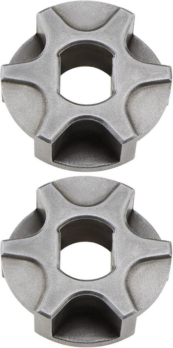 SnelShoppen - 2 Stuks 3/8" Kettingzaag Tandwiel met 9mm Spline Opening, Stalen Vervangingsonderdelen voor Kettingzaag, Geschikt voor DUC254 DUC204