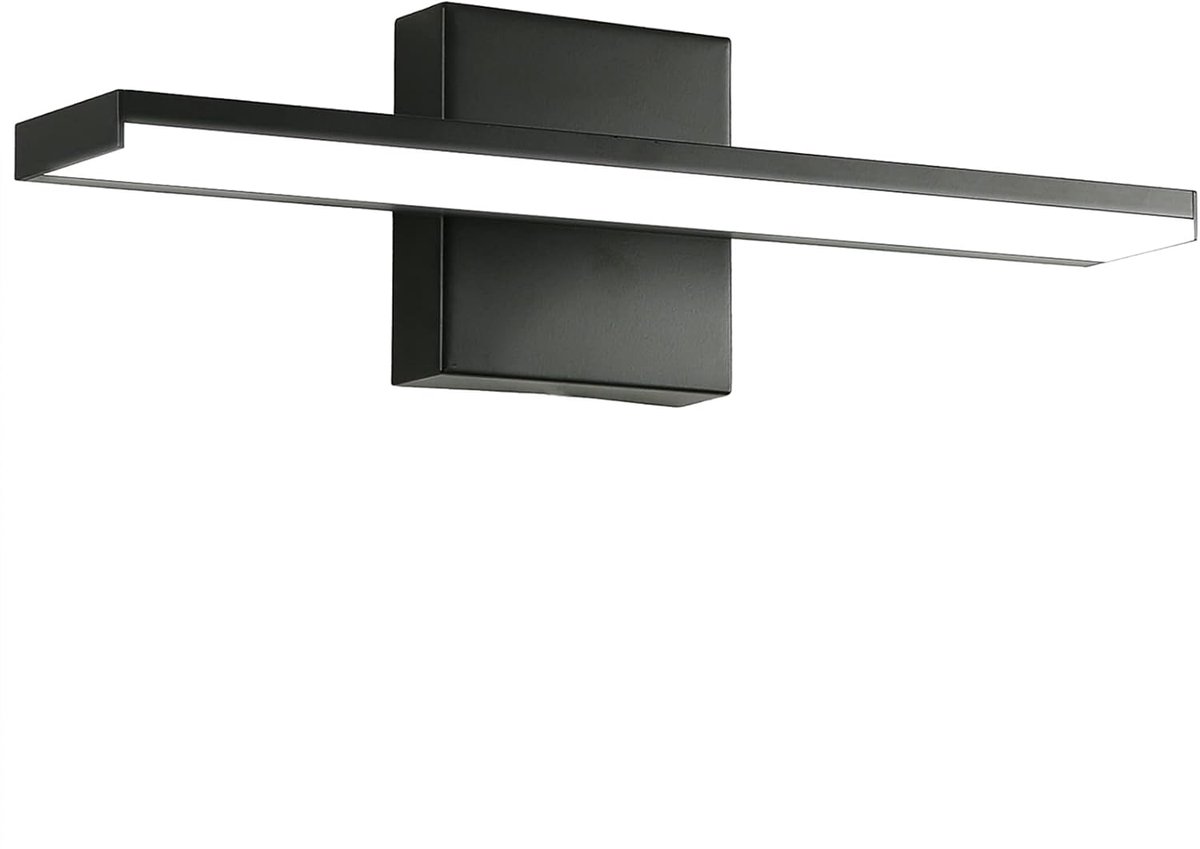 SnelShoppen - 40 cm LED-badkamerspiegel met 12 W en 1020 lm Koudwit Licht 6000 K, Geen Flits, IP44 Wandlamp voor Badkamer en Toilet