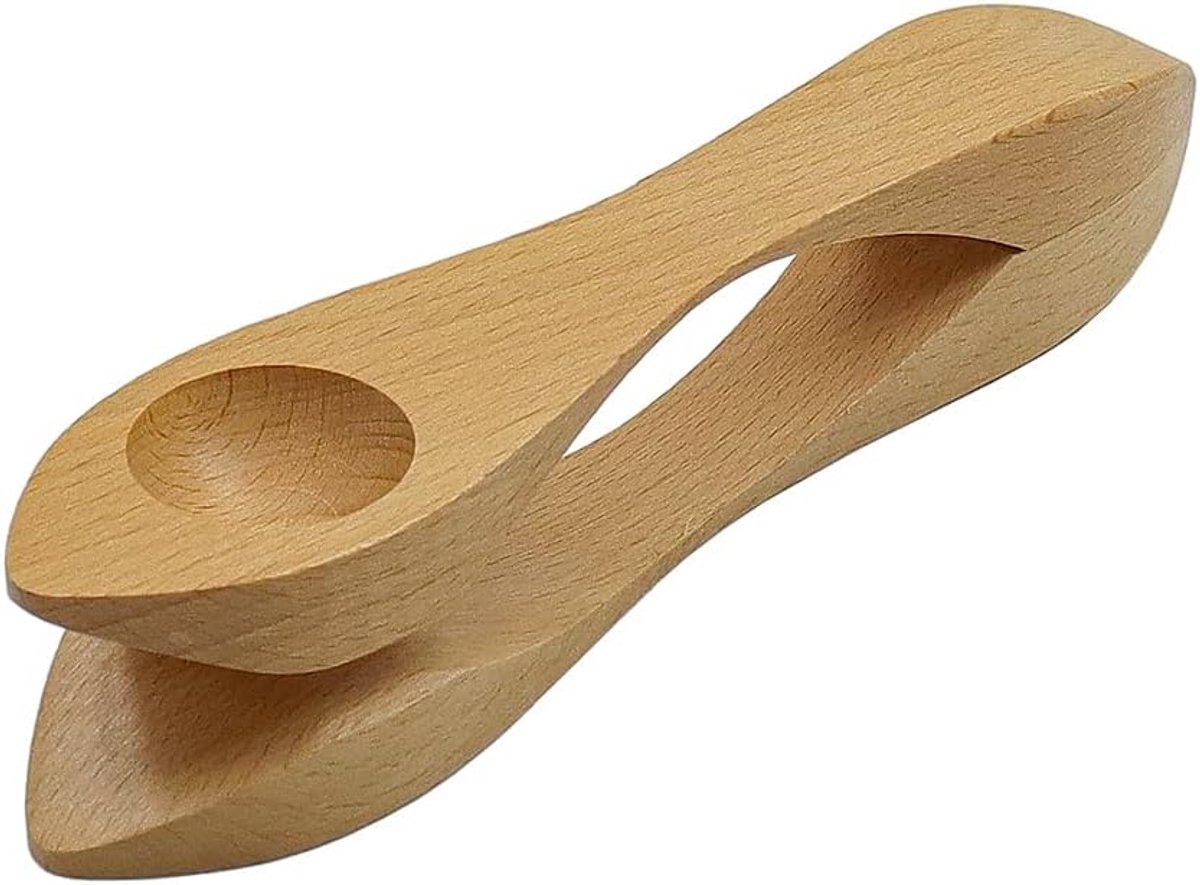 SnelShoppen - Folk percussie instrument Houten muzieklepels Natuurlijk hout Handpercussie Ierse volksmuziek Traditionele percussie Compact en duurzaam