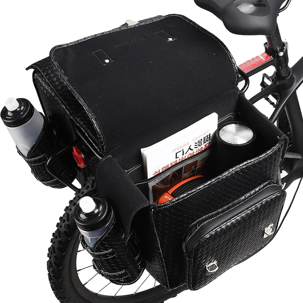 Fietsendrager Tas - Fietstas Bagagedrager - Fietsen Organiseren - Waterdicht EVA Materiaal - 20 Liter - Zwart