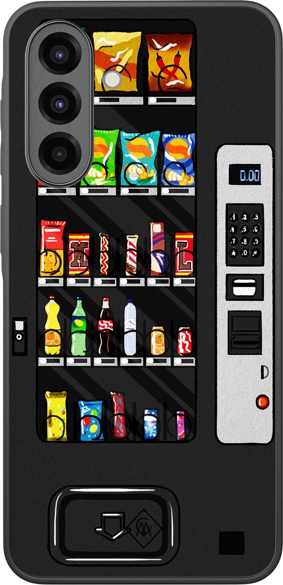 Casimoda® hoesje - Geschikt voor Samsung Galaxy A37 - Snoepautomaat - Zwart TPU Backcover - Snoep - Zwart