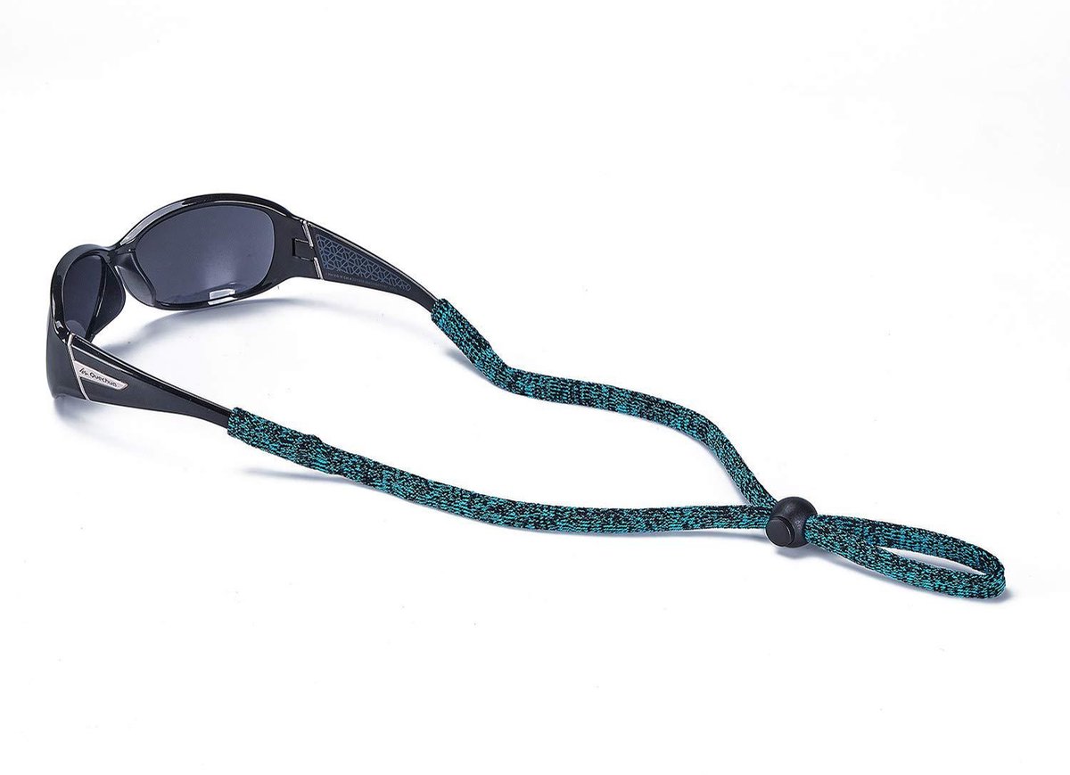 Antislipbrilkoordjes – Set van 5 – Houders voor sportzonnebrillen – Verstelbaar – Geschikt voor dames, heren en kinderen – Veilige brilkoordjes – Accessoires voor buitensporten -Groen-zwart
