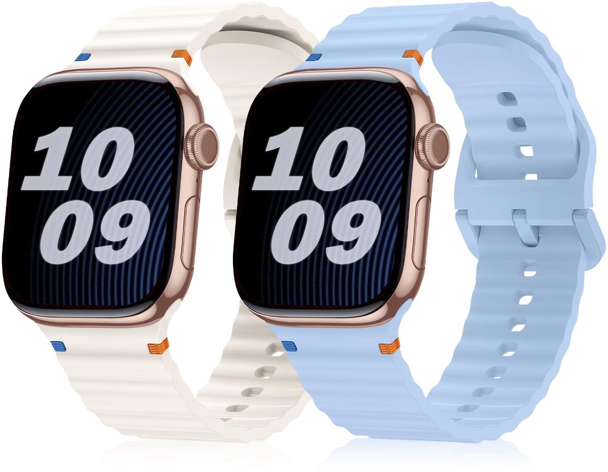 Solidchoice - Sportieve Siliconen Armband voor Apple Watch (2 Stuks)