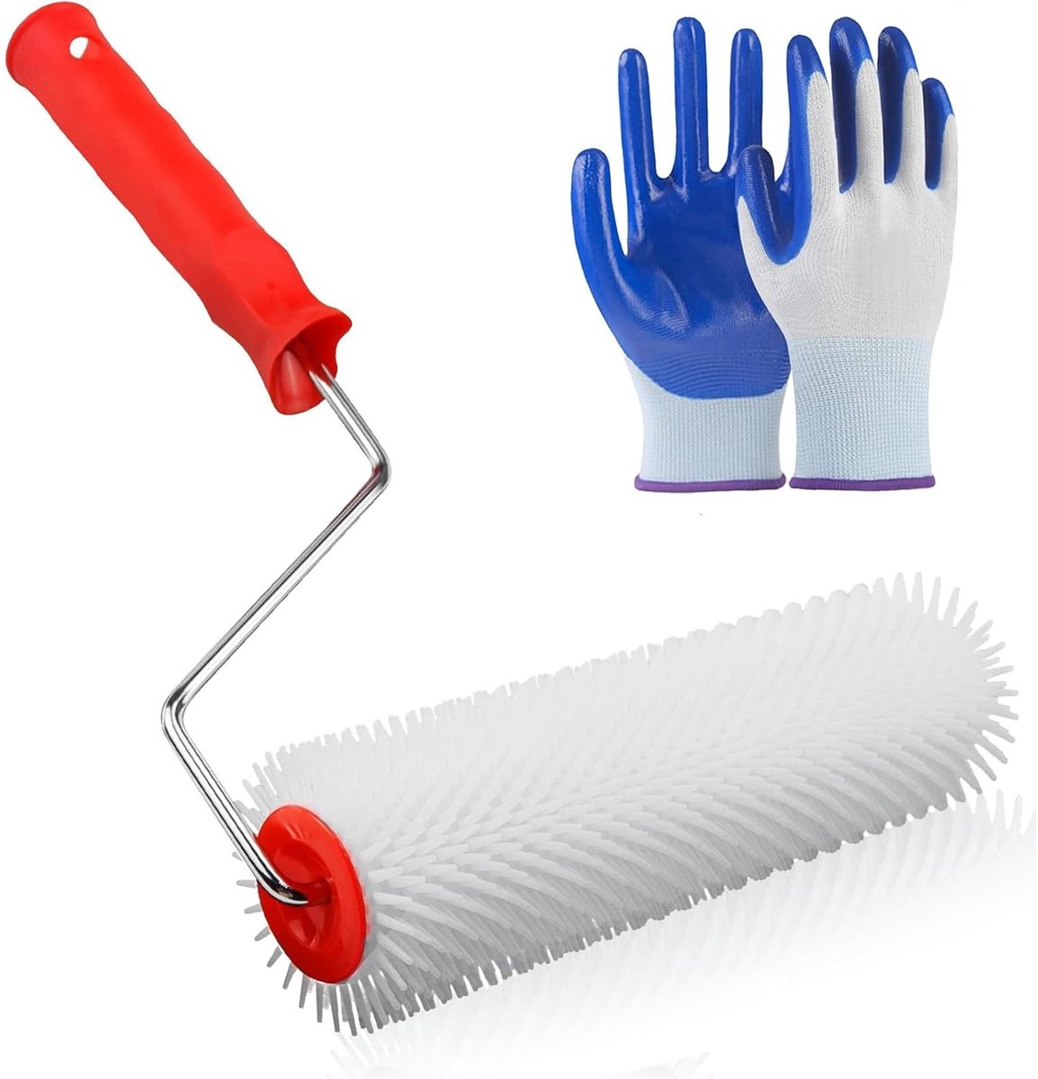 Solidchoice - Ontluchtingsroller voor Egalisatiemassa met Nitrilhandschoenen
