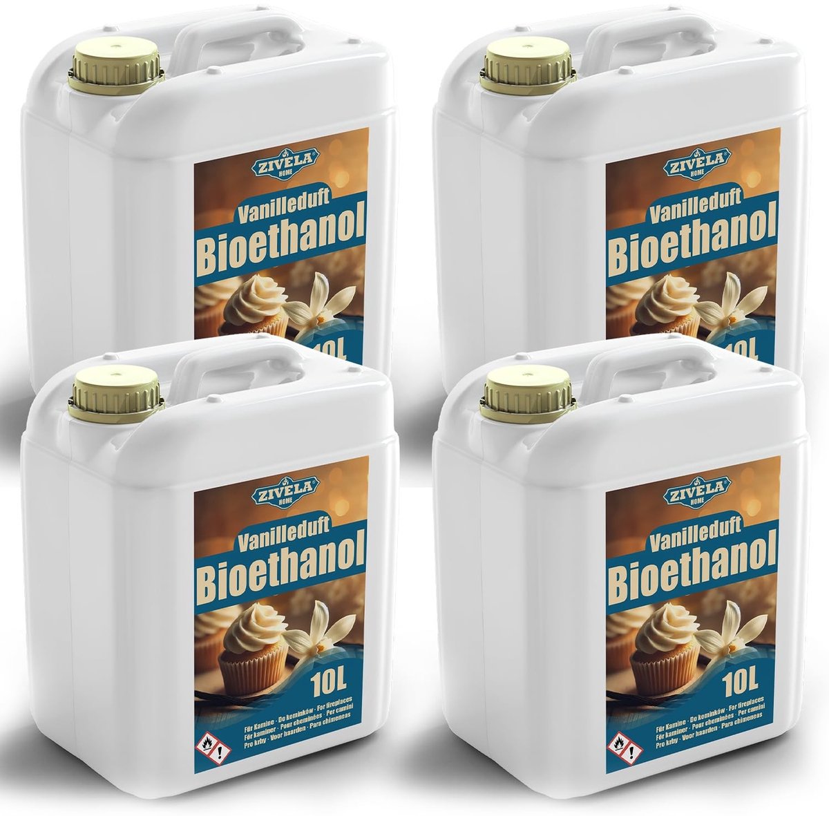 Solidchoice - Bioethanol 96,6%, 40 Liter met Vanillegeur voor Open Haard