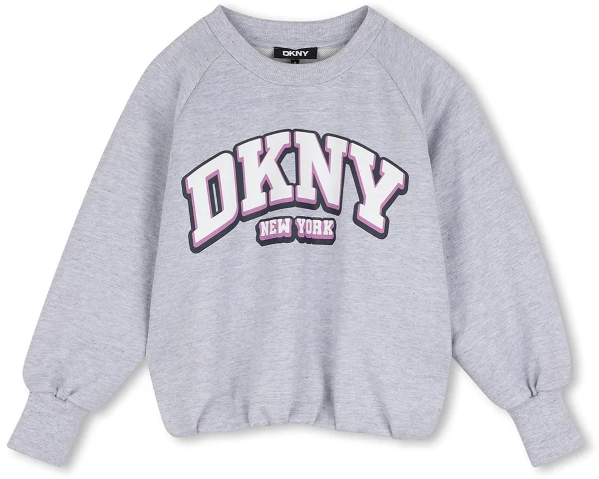 Dkny D62905 Sweatshirt Grijs 12 Years Meisje