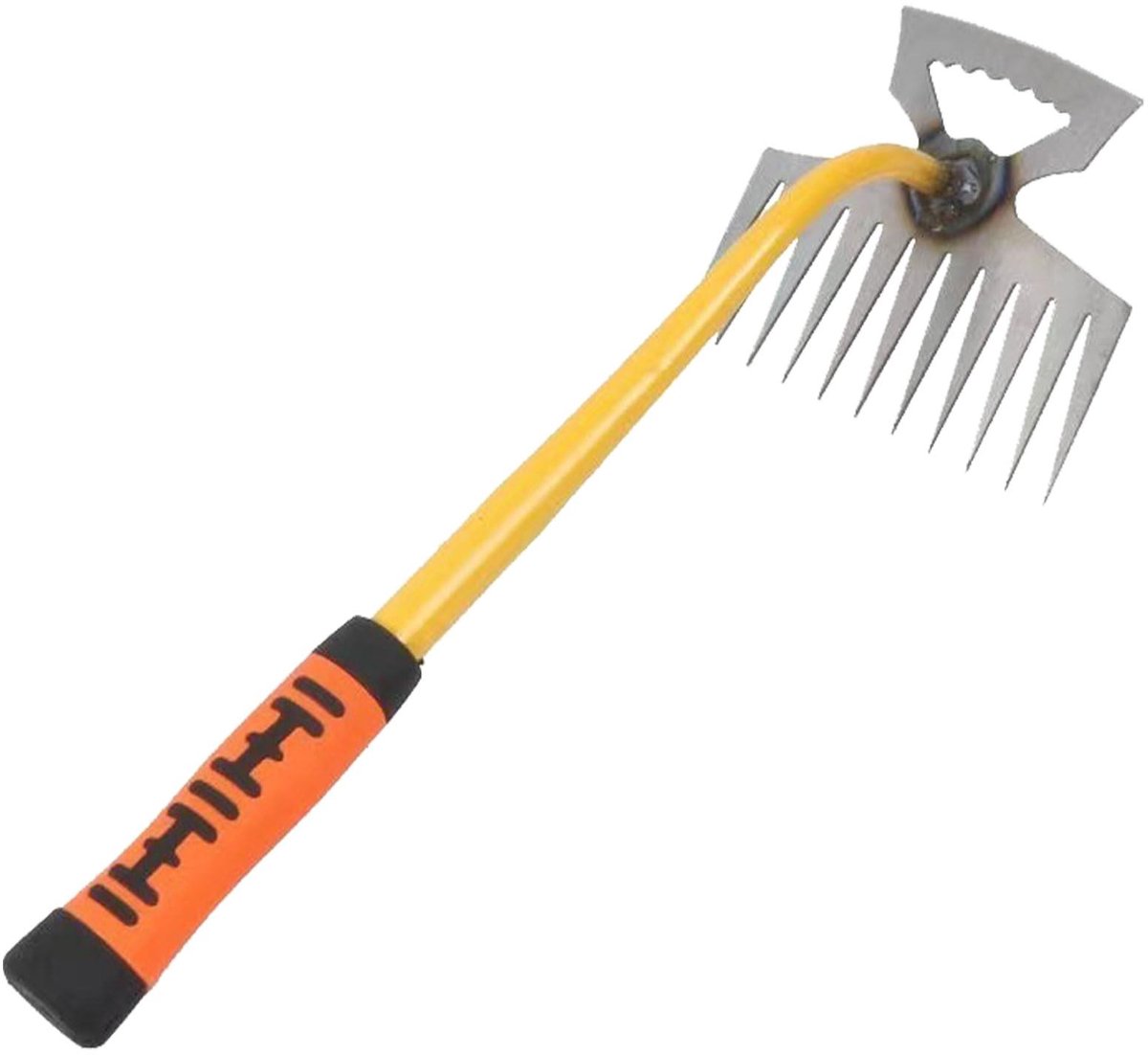 Solidchoice - Onkruidverwijderaar met Steel en 11 Tanden, 2-in-1 Tuinhulp