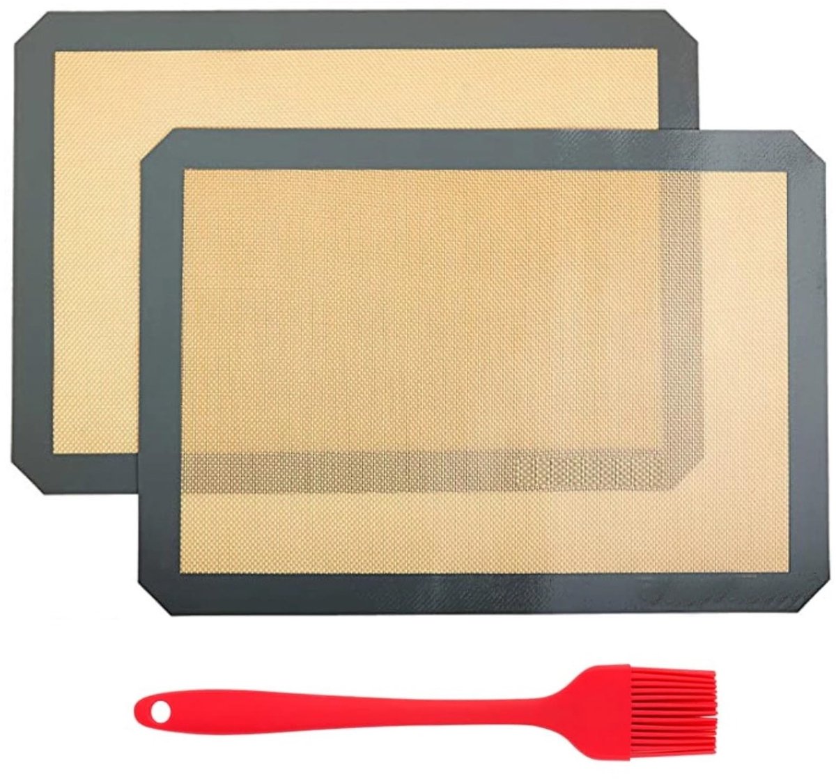 Solidchoice - Set van 2 Herbruikbare Siliconen Bakmatten 42 x 29,5 cm