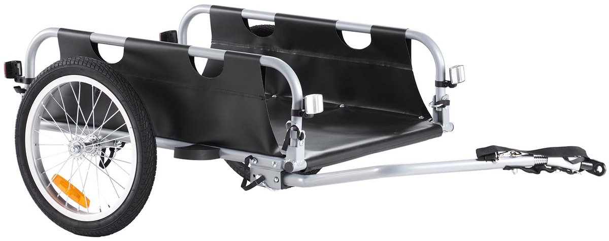 Solidchoice - Opvouwbare Fietsaanhangwagen met Hoog Laadvermogen